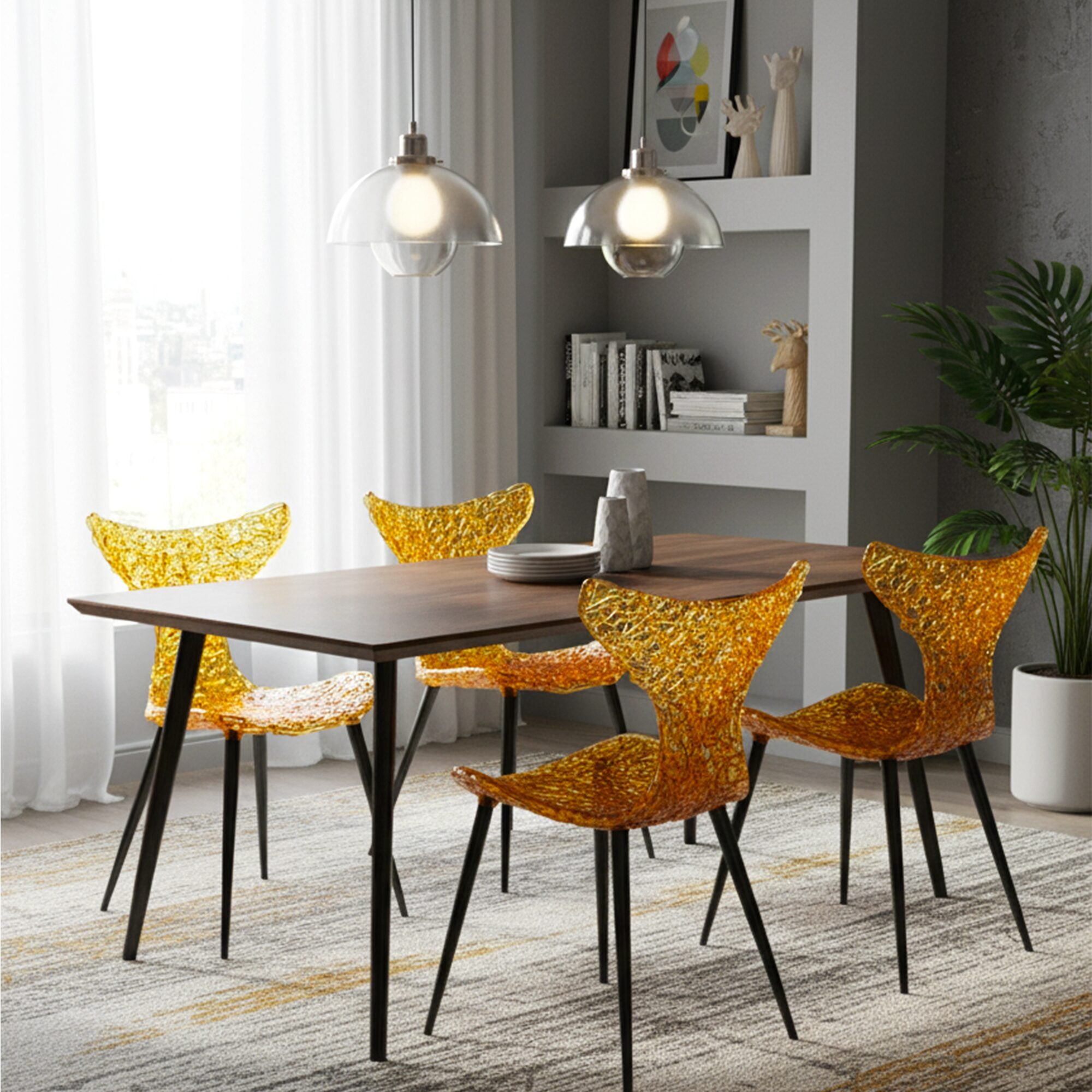 - gun-black-stainless-steel-base-fiber-optic-chair