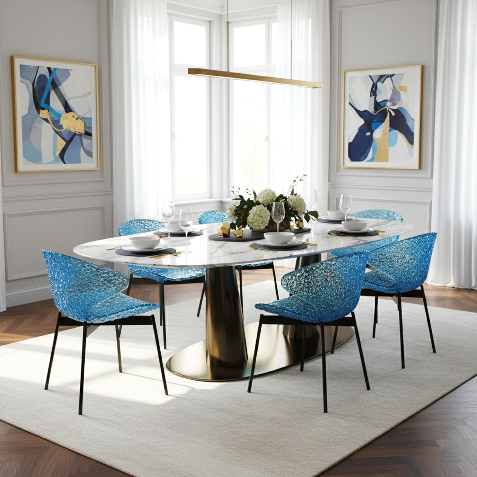 blue-textured-swan-chair-living-room-setup
