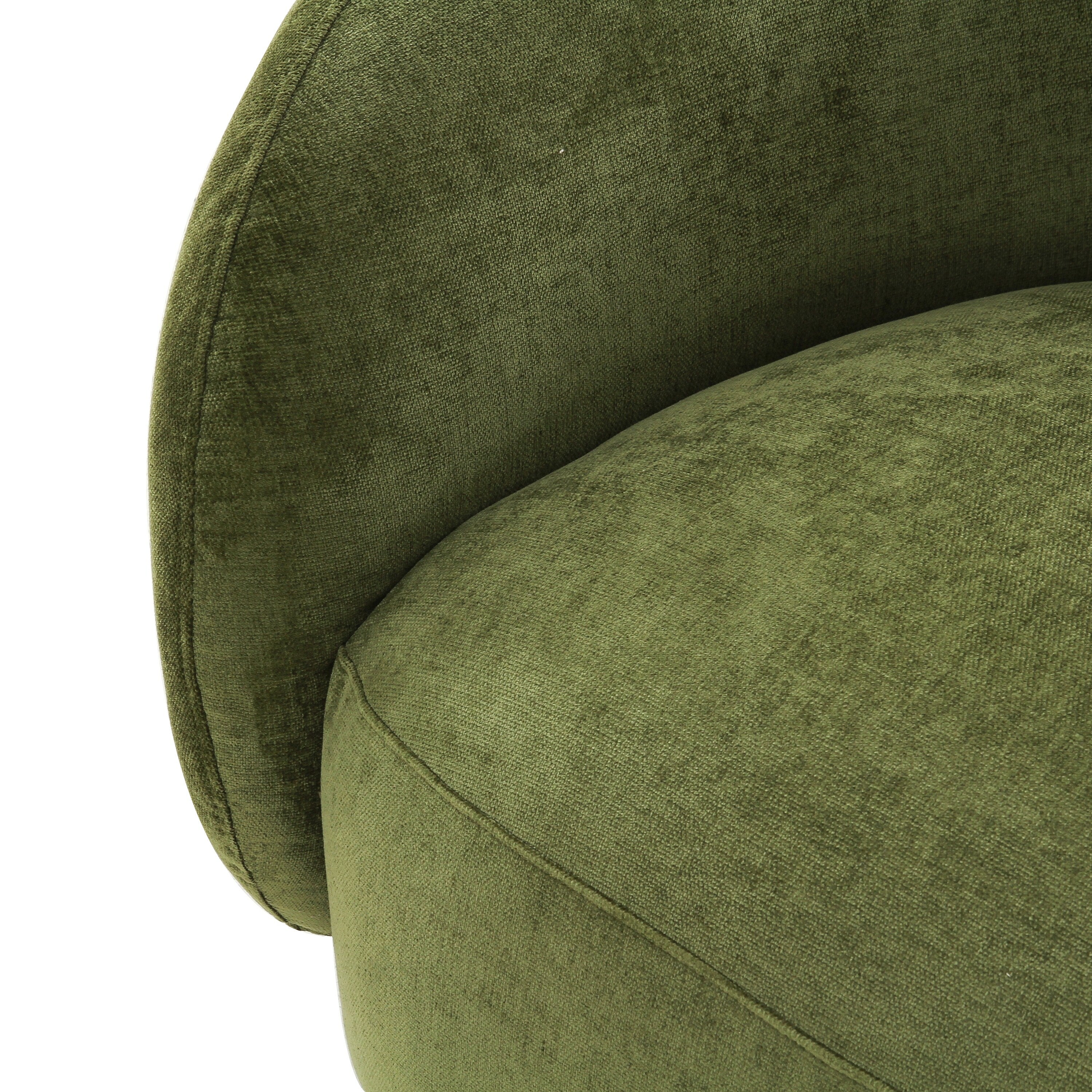Nimes Curved Sofa |  Green Velvet Modern Curved Sofa