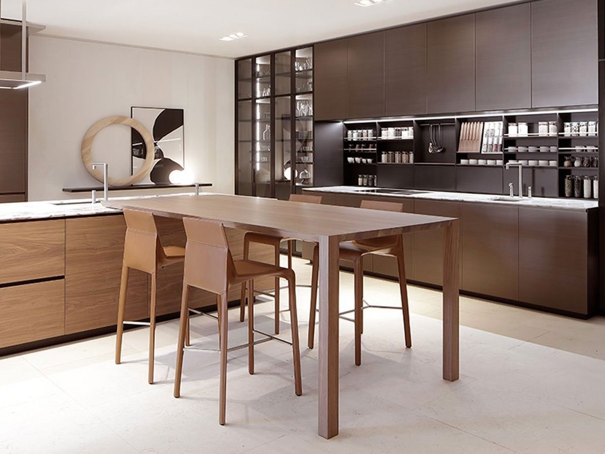 Seattle Saddle Leather Bar Stool | Minimalist Genuine Leather Counter Stool
