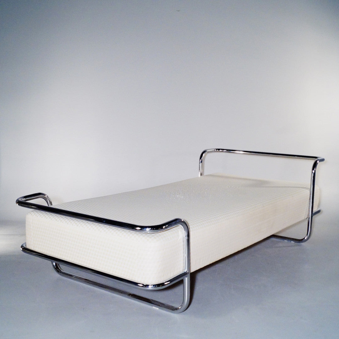 Kromvik Single Bed 206×169×51-63cm Chrome Steel Frame
