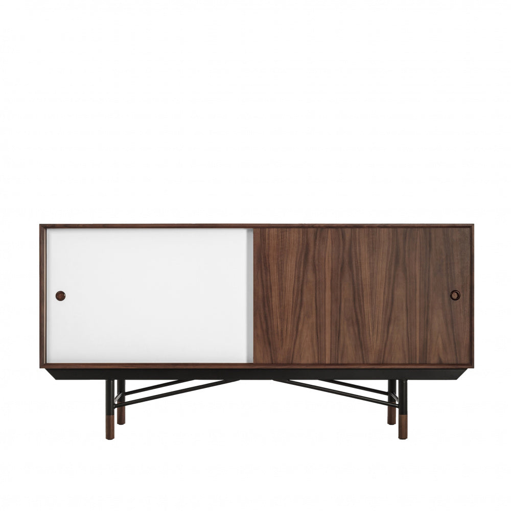 Mid-Century Modern Wood & Painted Credenza