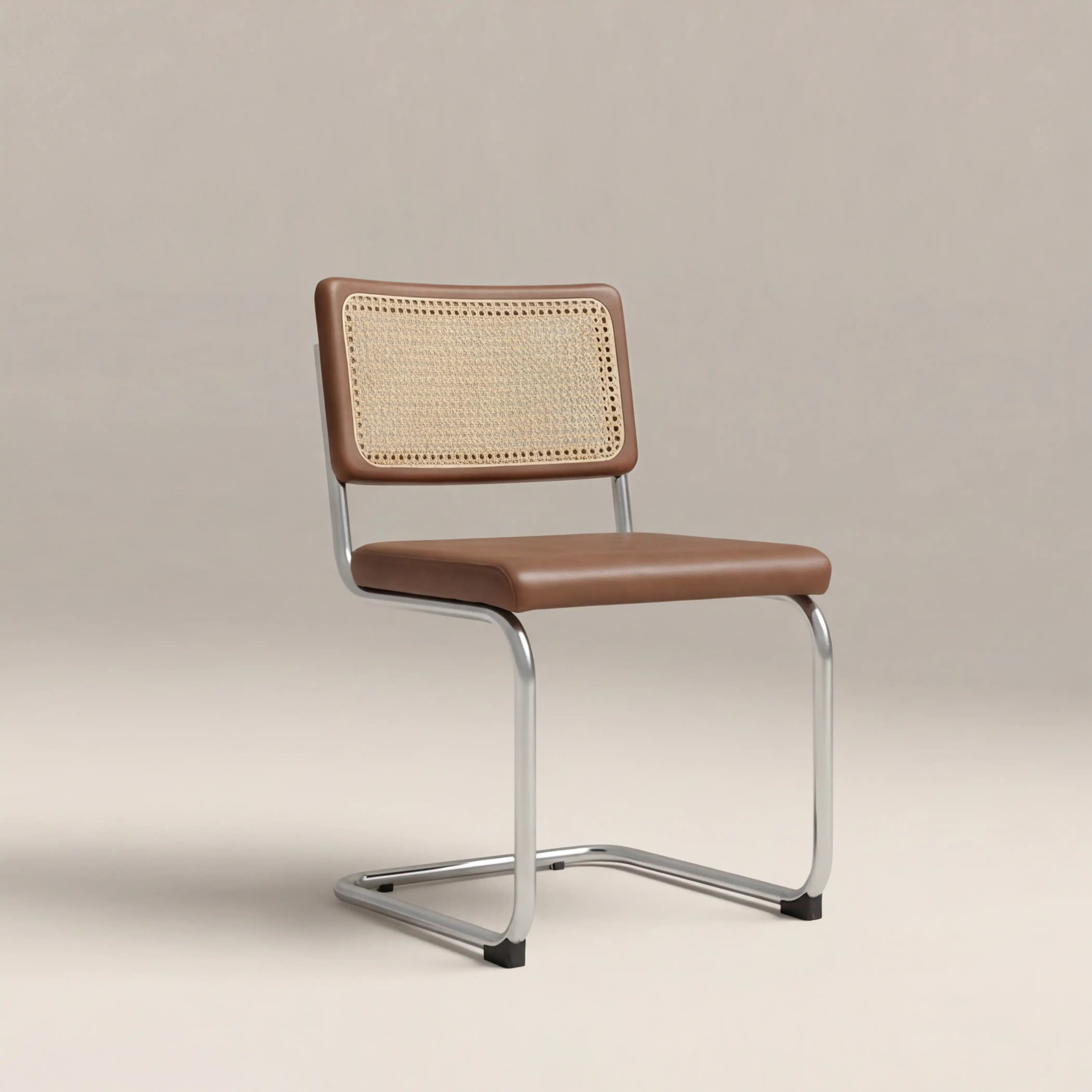 Cesca Chair in Vintage Tan Faux Leather & Cane
