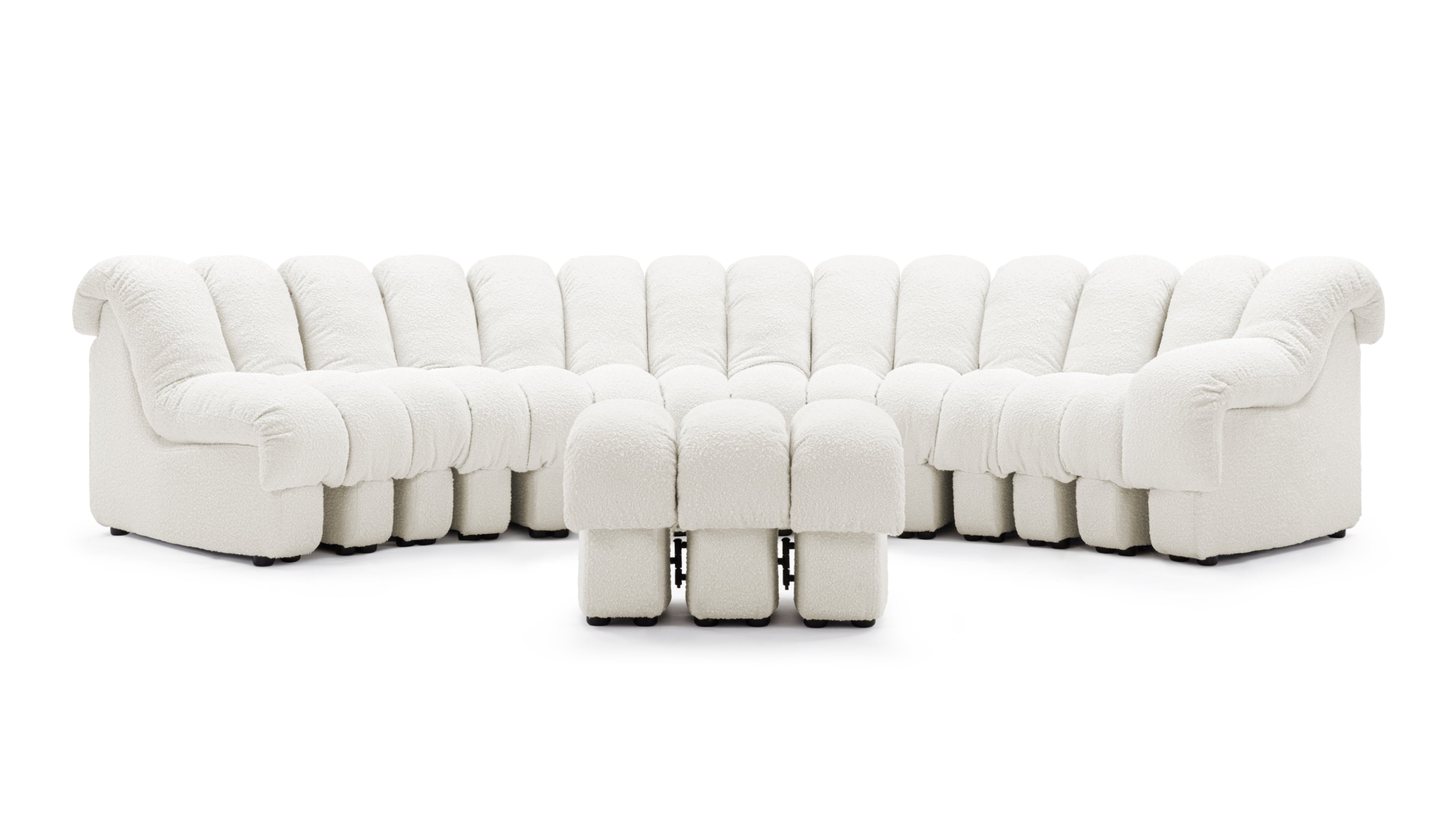 Sleek DS 600 sectional couch, featuring deep cushions for ultimate comfort.