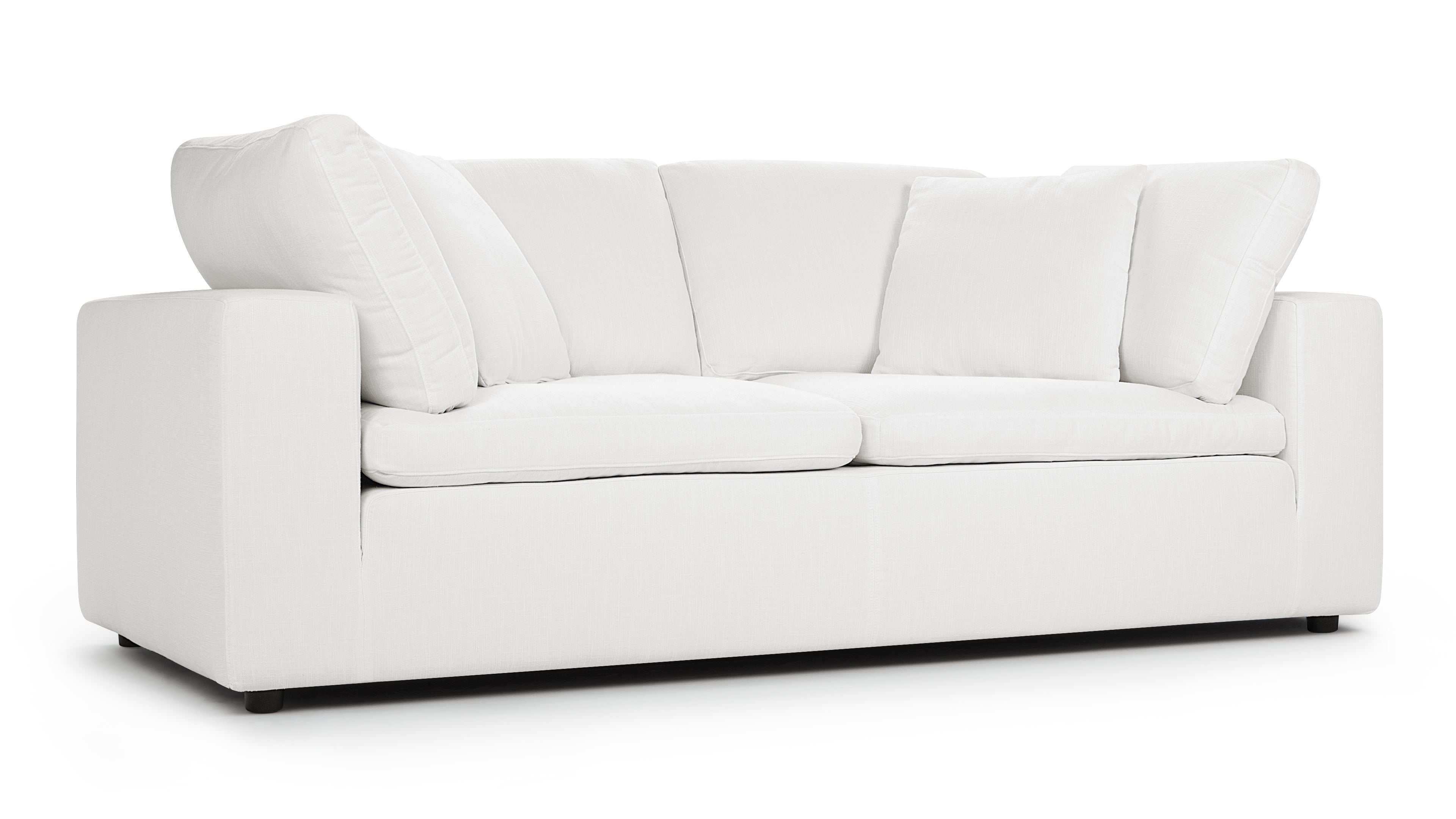 Luxury cloud couch with modular design and soft ivory upholstery