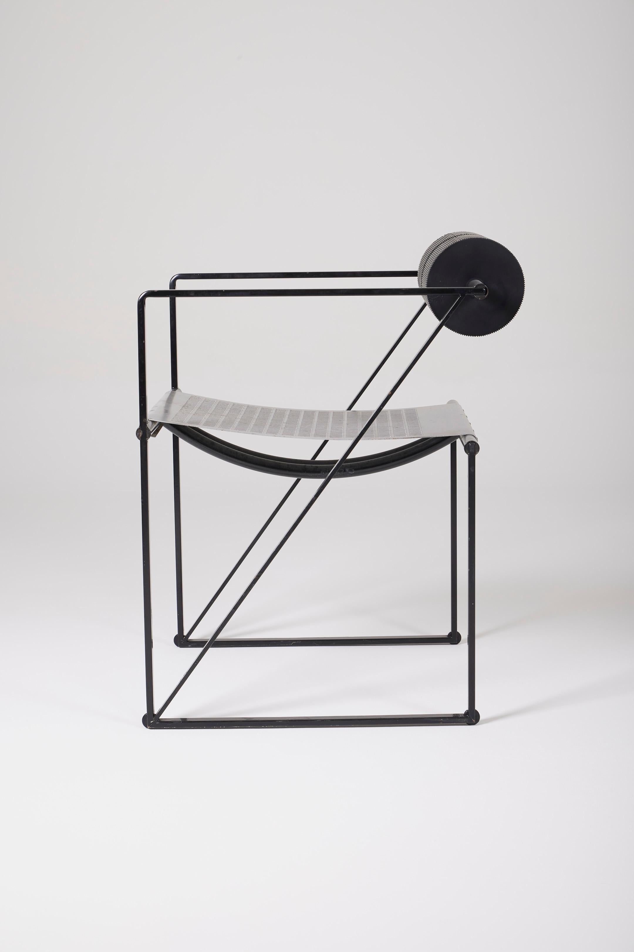 Mario Botta Seconda Chair - Postmodern Metal Armchair