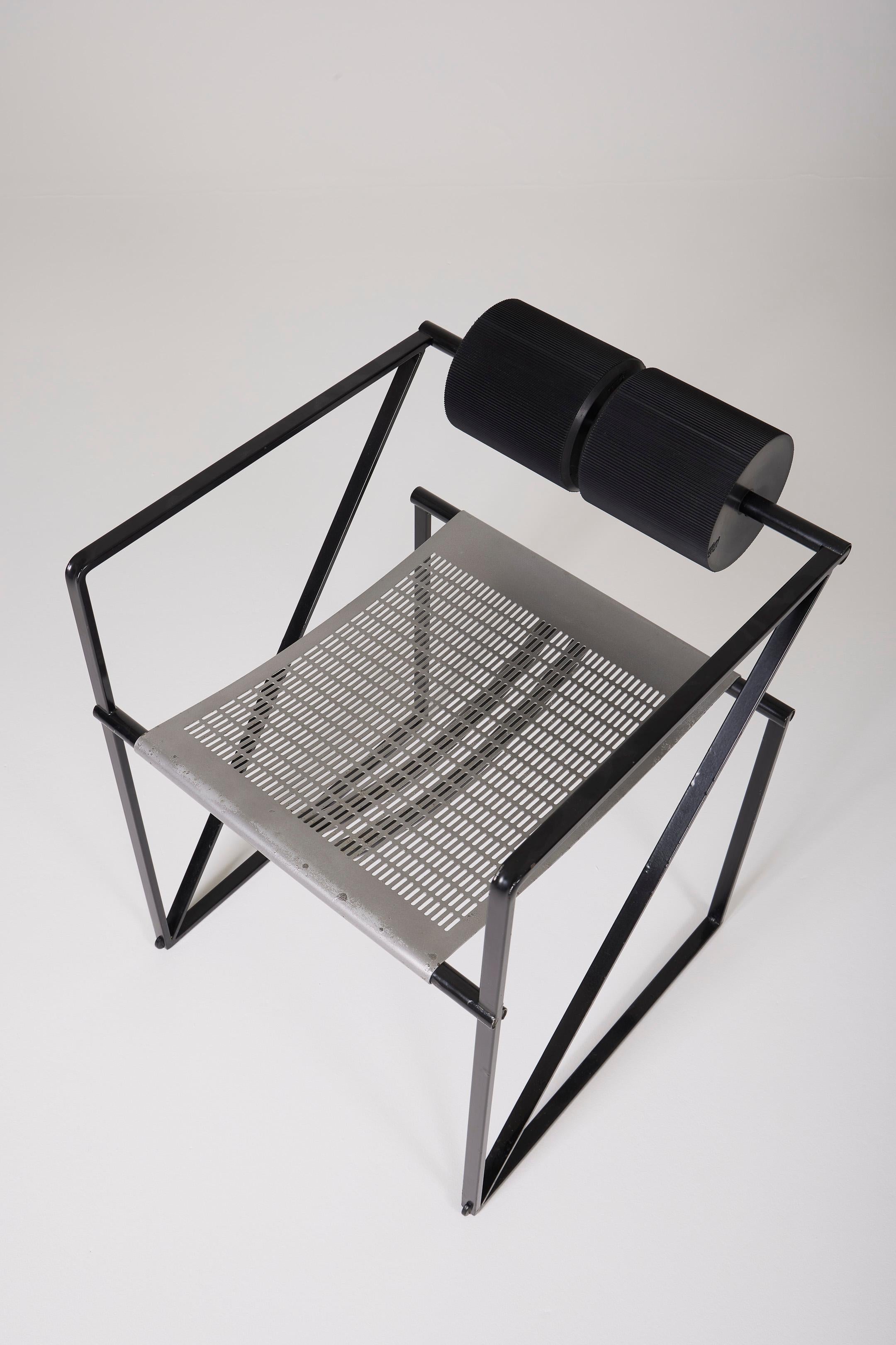 Mario Botta Seconda Chair - Postmodern Metal Armchair