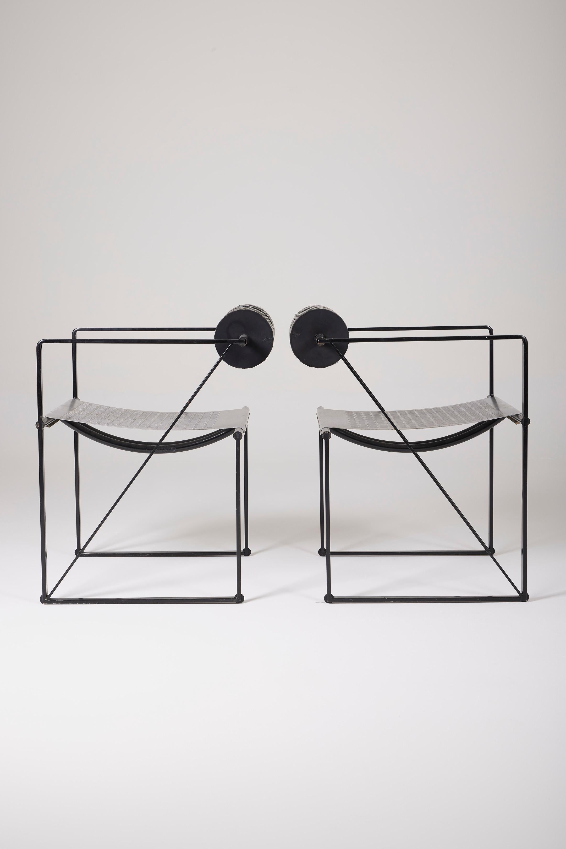 Mario Botta Seconda Chair - Postmodern Metal Armchair