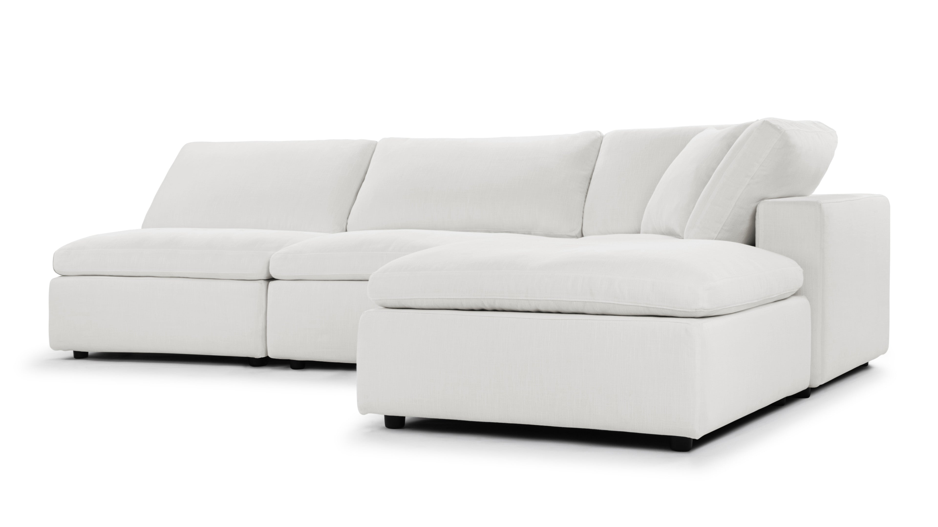 Stylish white linen Sky Cloud sofa perfect for modern sitting rooms.