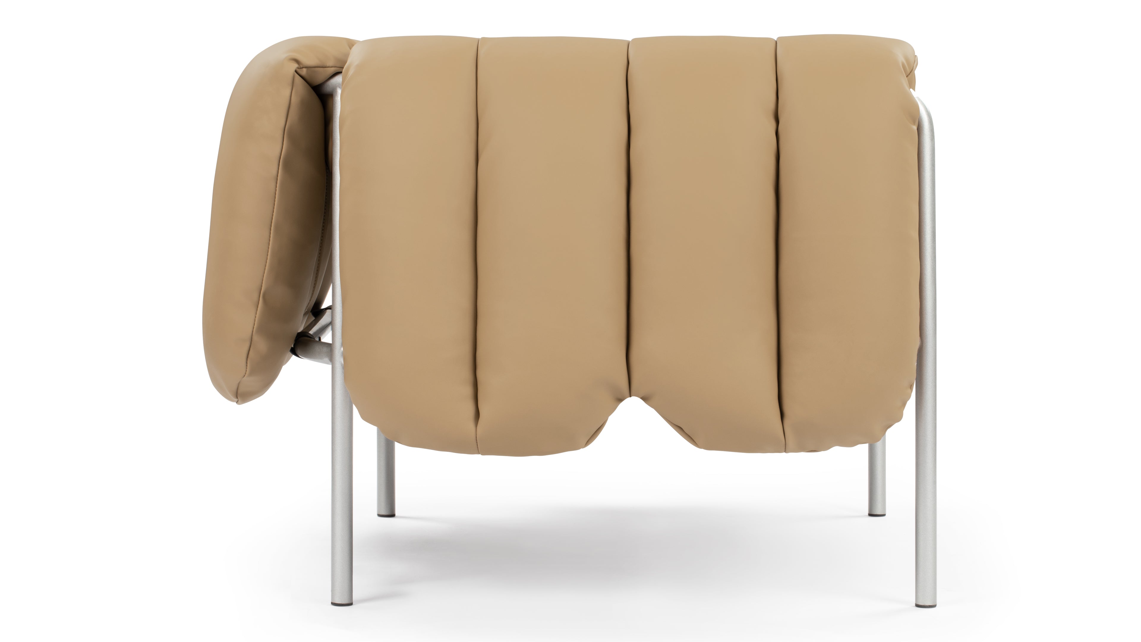 Puffy - Puffy Lounge Chair, Tuscan Tan Vegan Leather