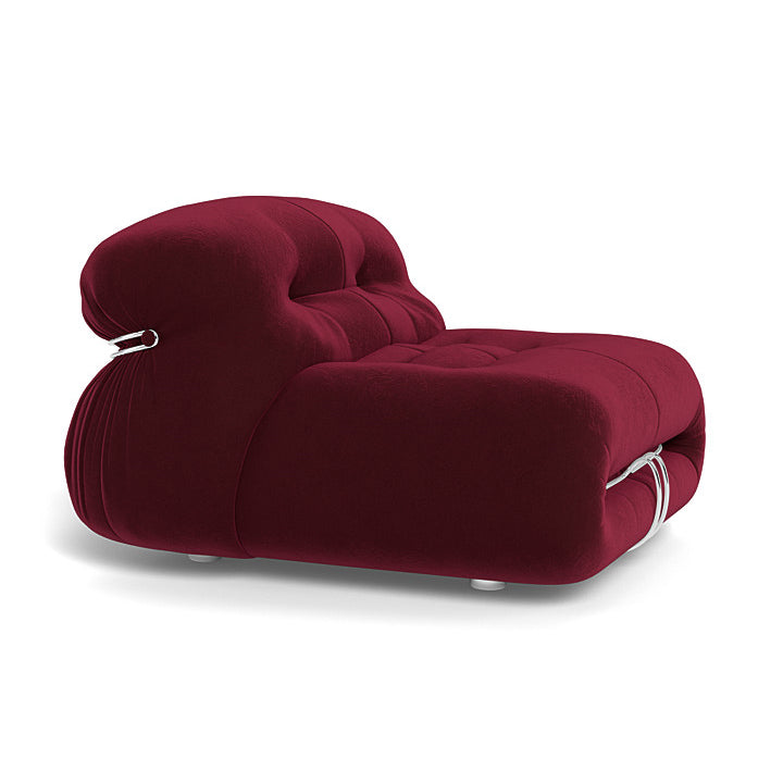 Soriana meditation chair in red, designed to offer both peace and style.