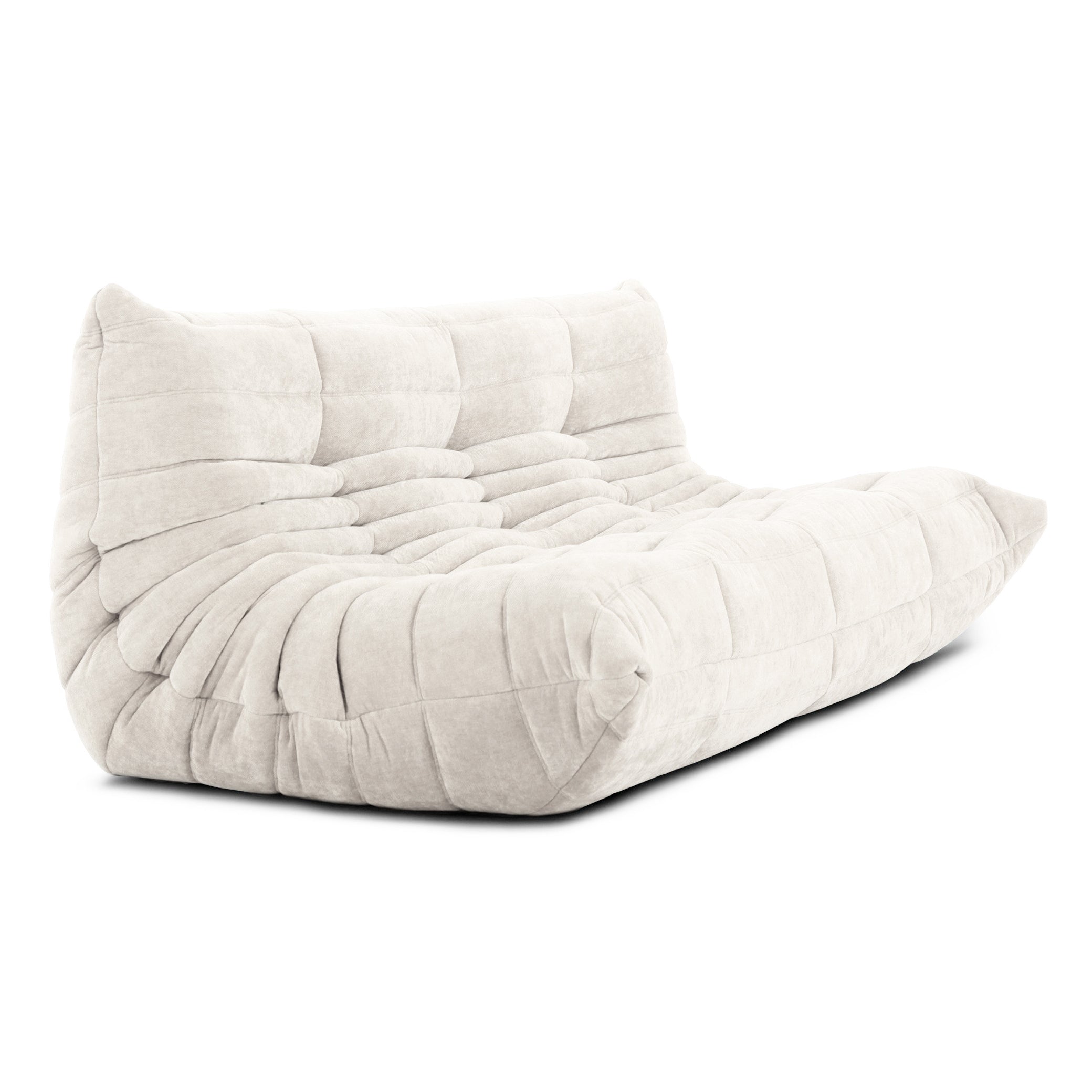 Togo style sleeper sofa couch, combining comfort with modern aesthetics.