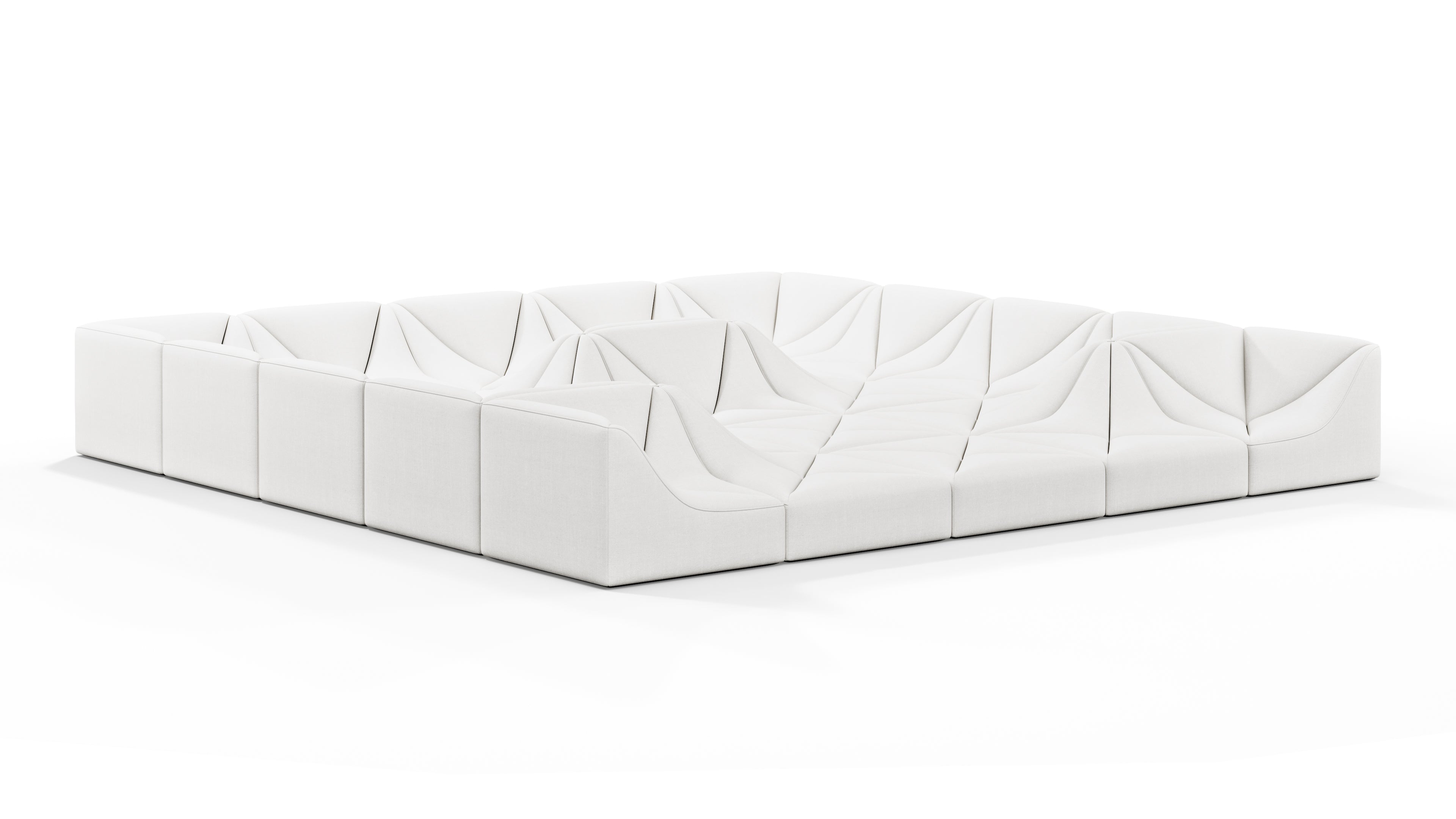 Elegant Ivory Dune Modular Sofa with plush cushions and sleek design.