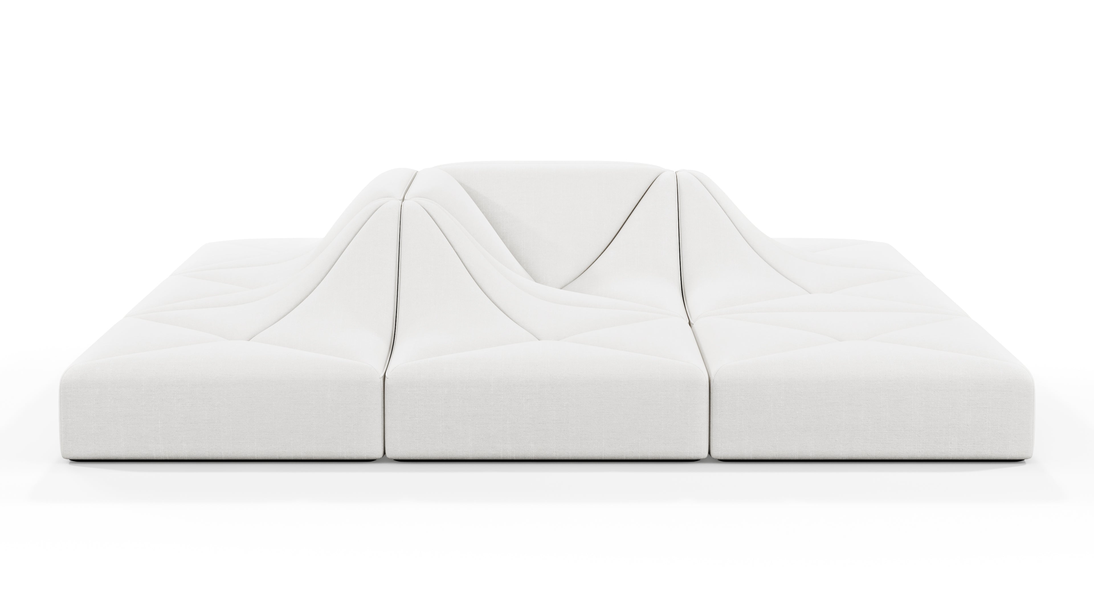 Contemporary Dune Sectional Sofa demonstrating its modular design in a spacious living room.