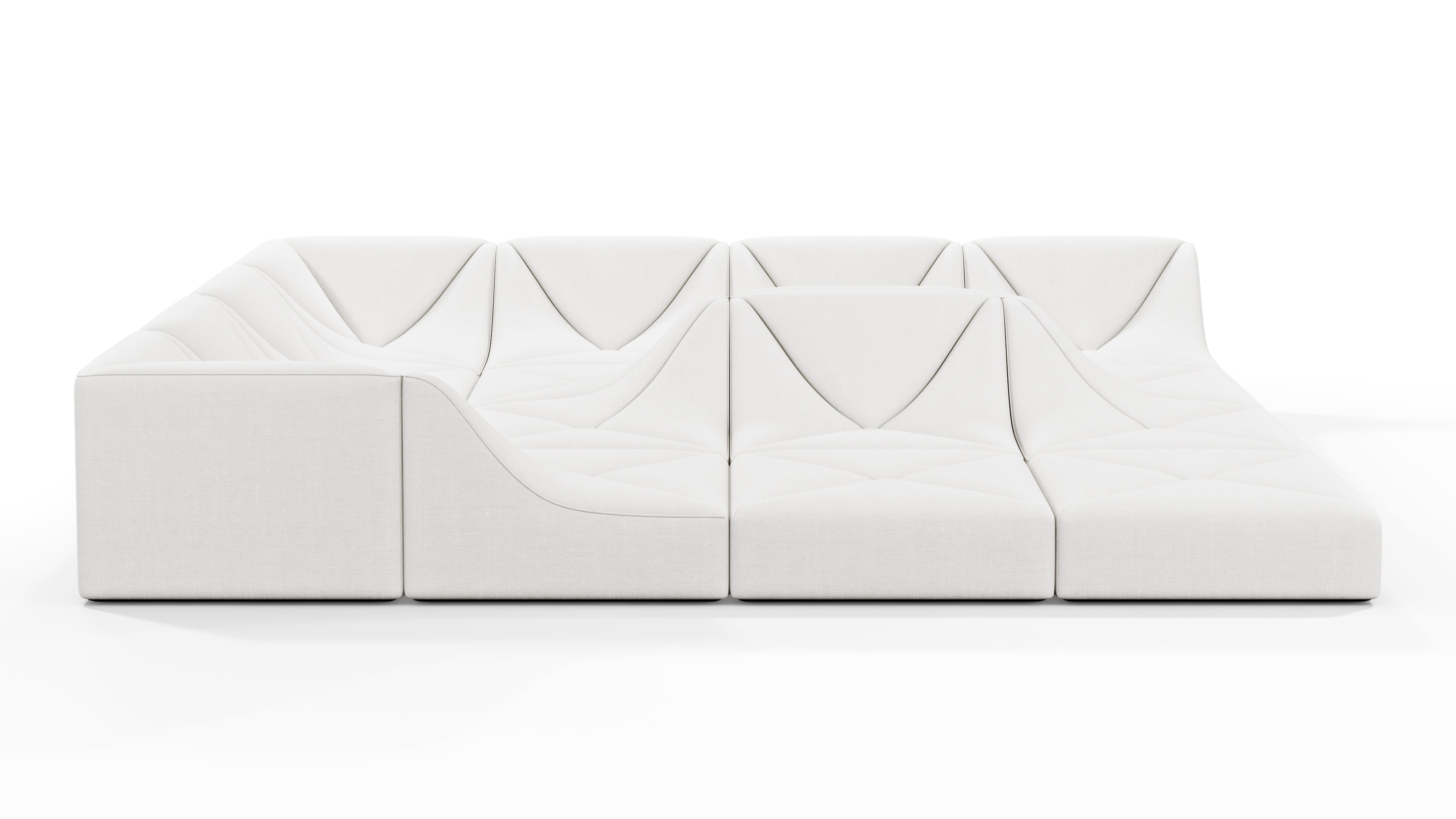 Chic and luxurious Dune sectional sofa detailed with premium materials and clean lines for a minimalist decor.