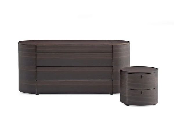 Rounded Cylindrical Onda Nightstand
