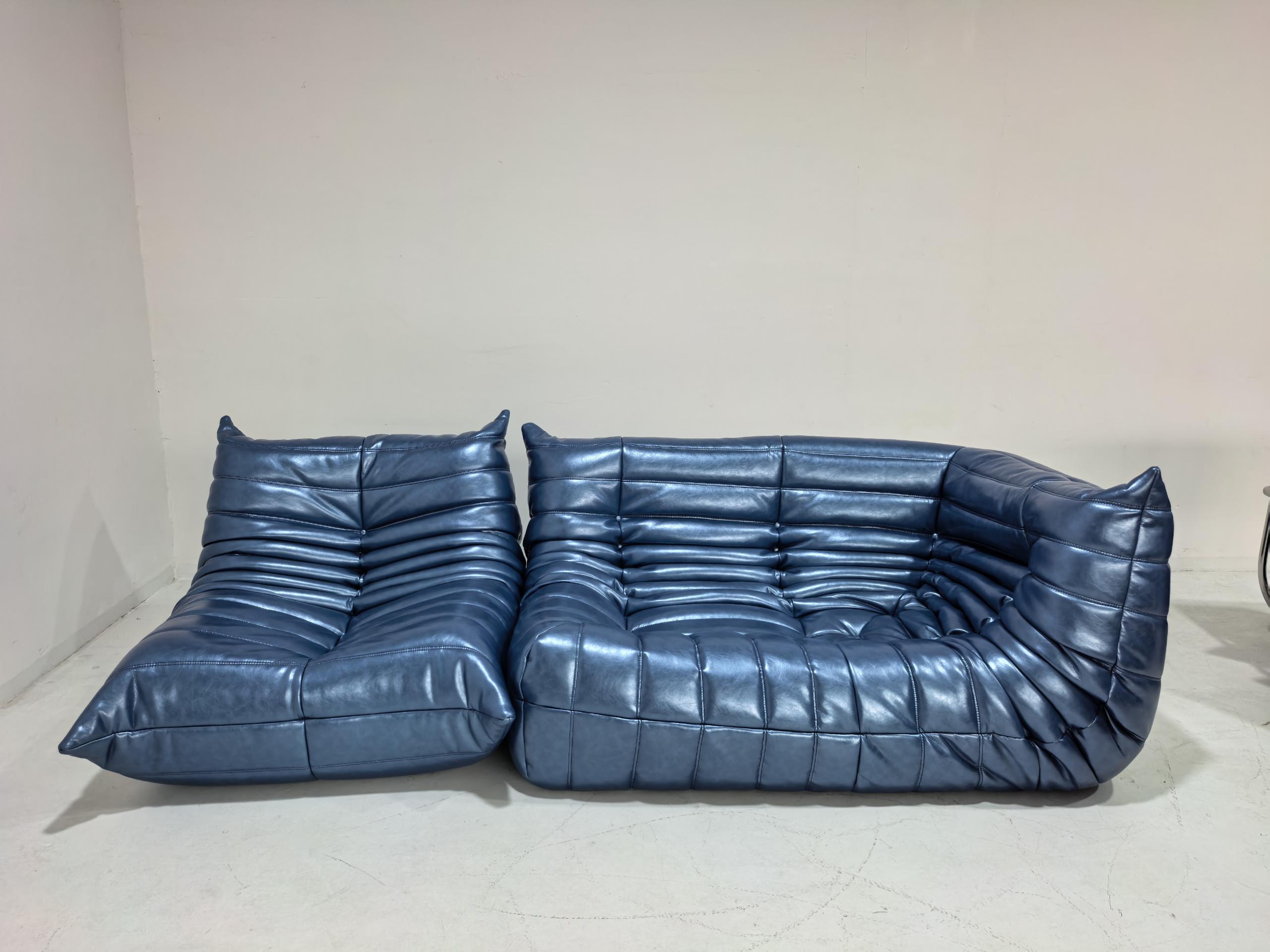 Pièce d'angle de canapé en cuir Togo