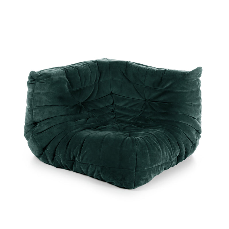 Comfy Togo corner sofa in green for stylish interiors.