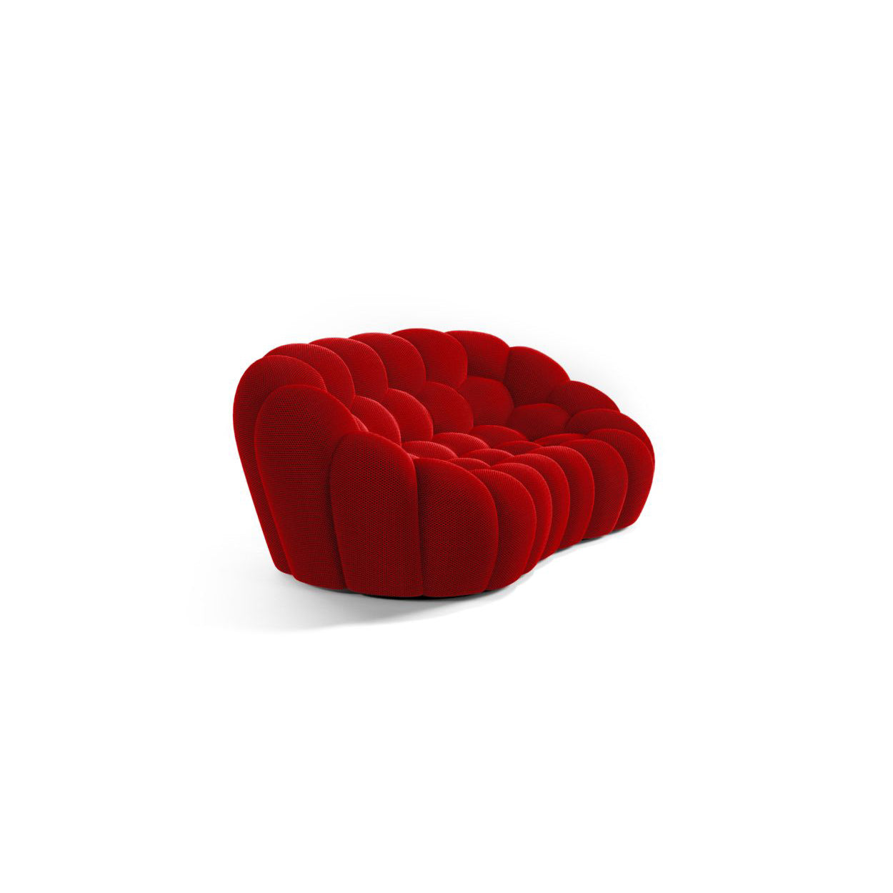 Comfy loveseat showcasing sleek design inspired by Mario Bellini's furniture artistry.