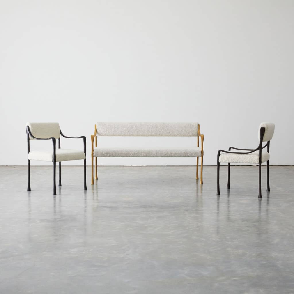 Giac Side Chair | Modern Organic Cream Bouclé Dining Chair