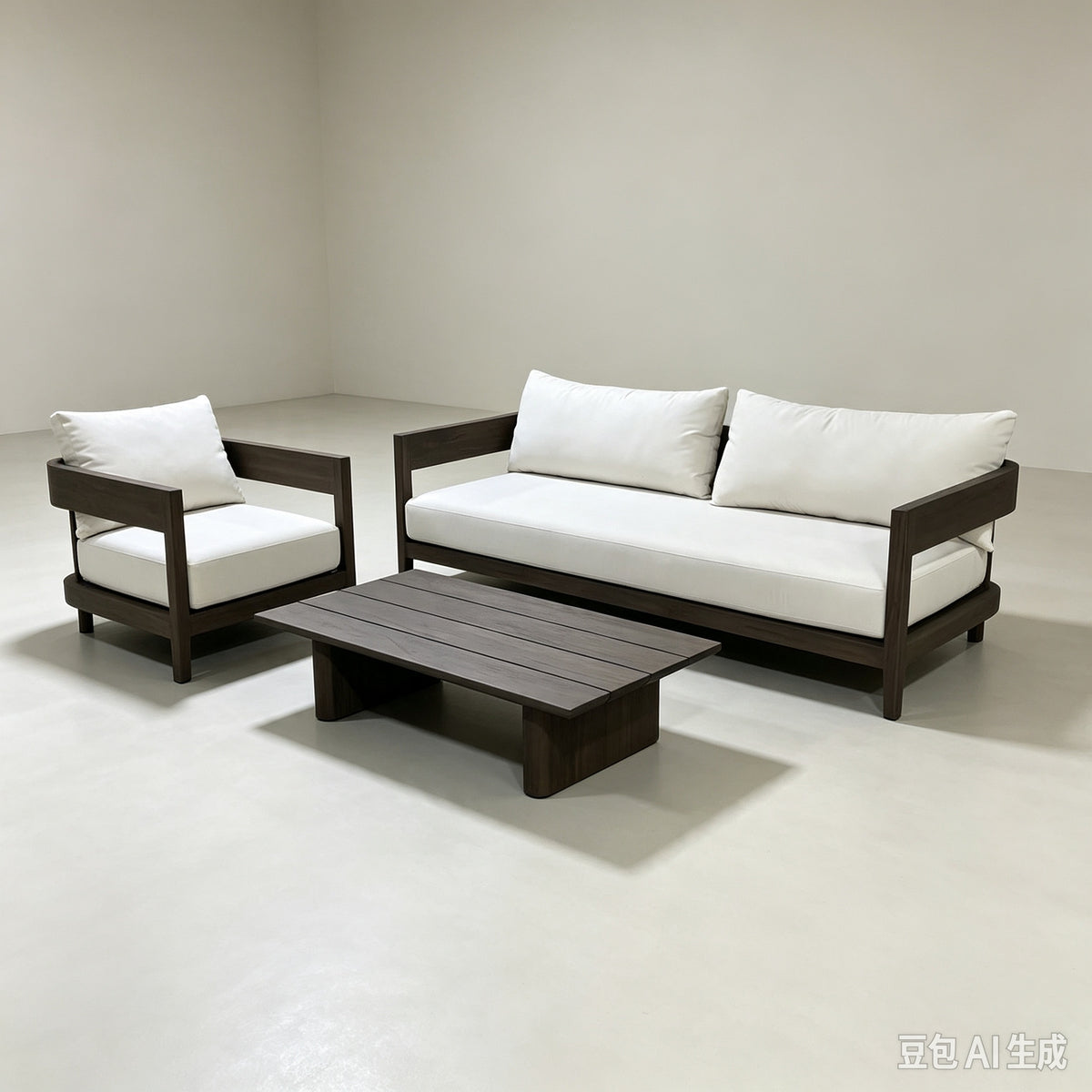 Otranto Teak Outdoor Lounge Chair