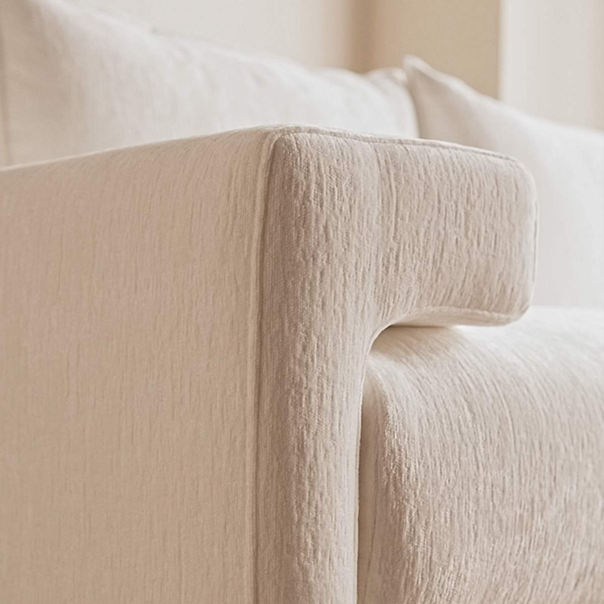 Camden White 3-Seater Sofa