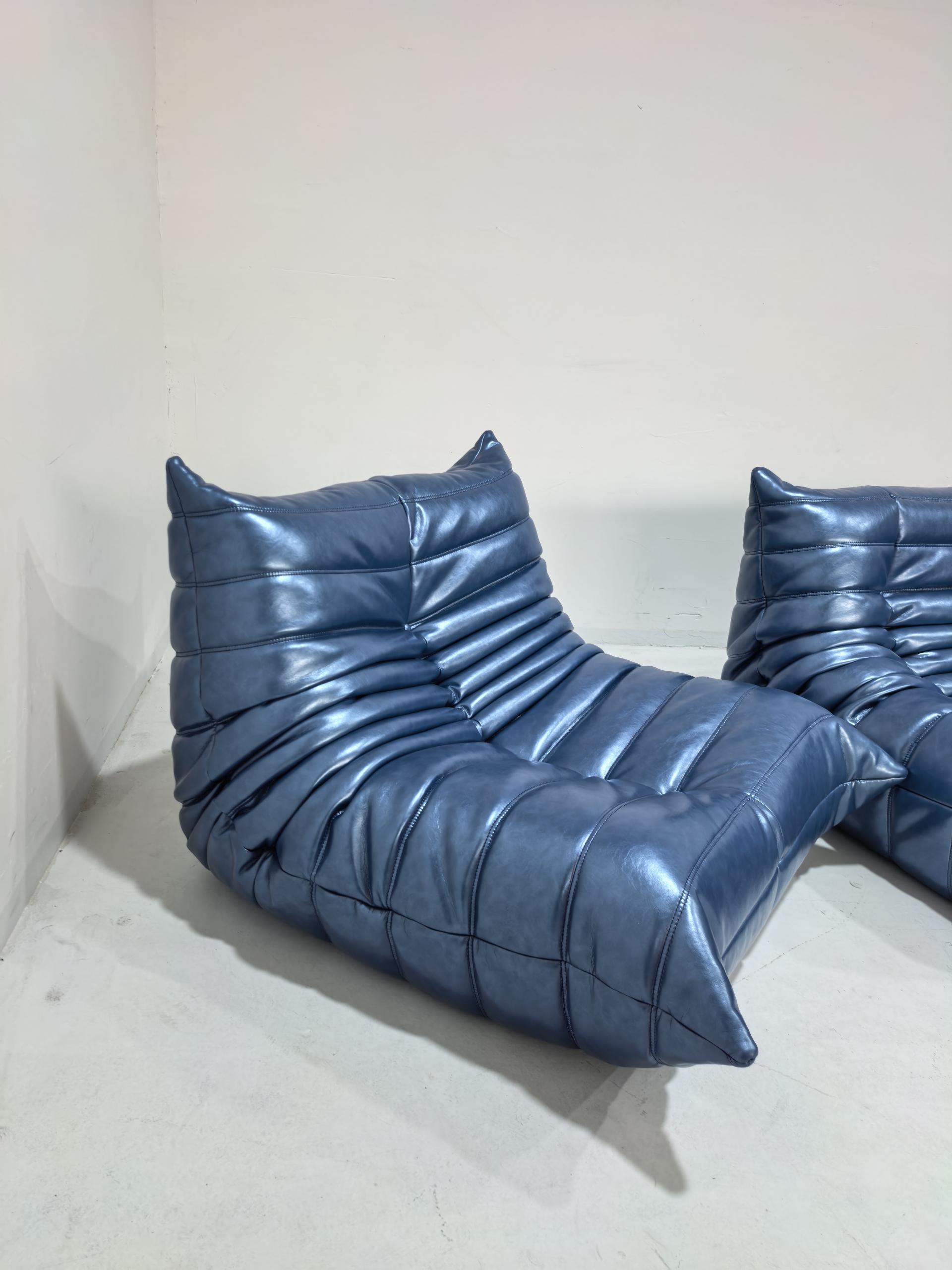 Togo Leather Sofa Ottoman