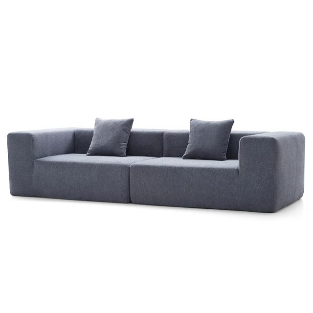 Compressed Modular Grey Sectional Sofa | Vintara Design – Versatile L-Shaped Couch