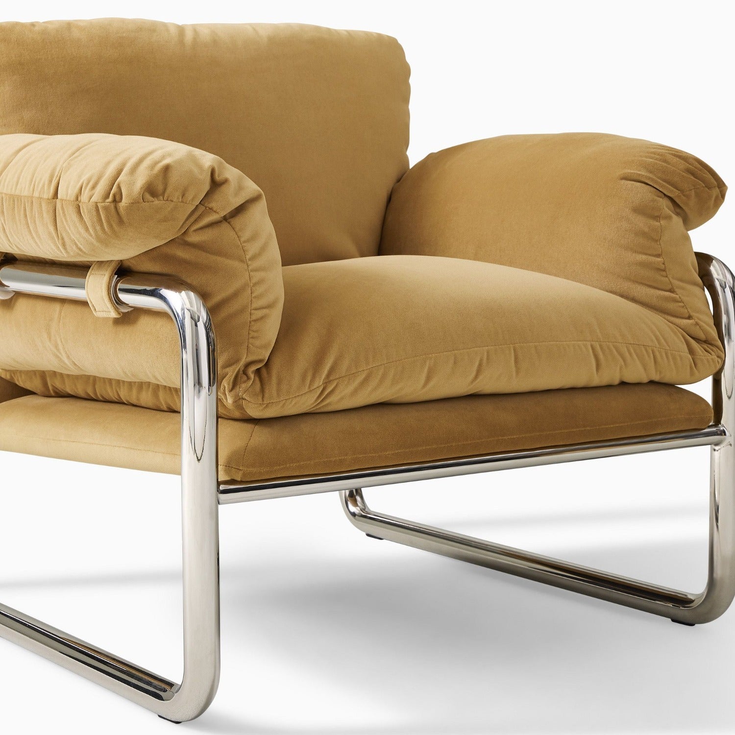 West Elm Desmond-inspired Armchair with Removable Belt-Secured Cushions
