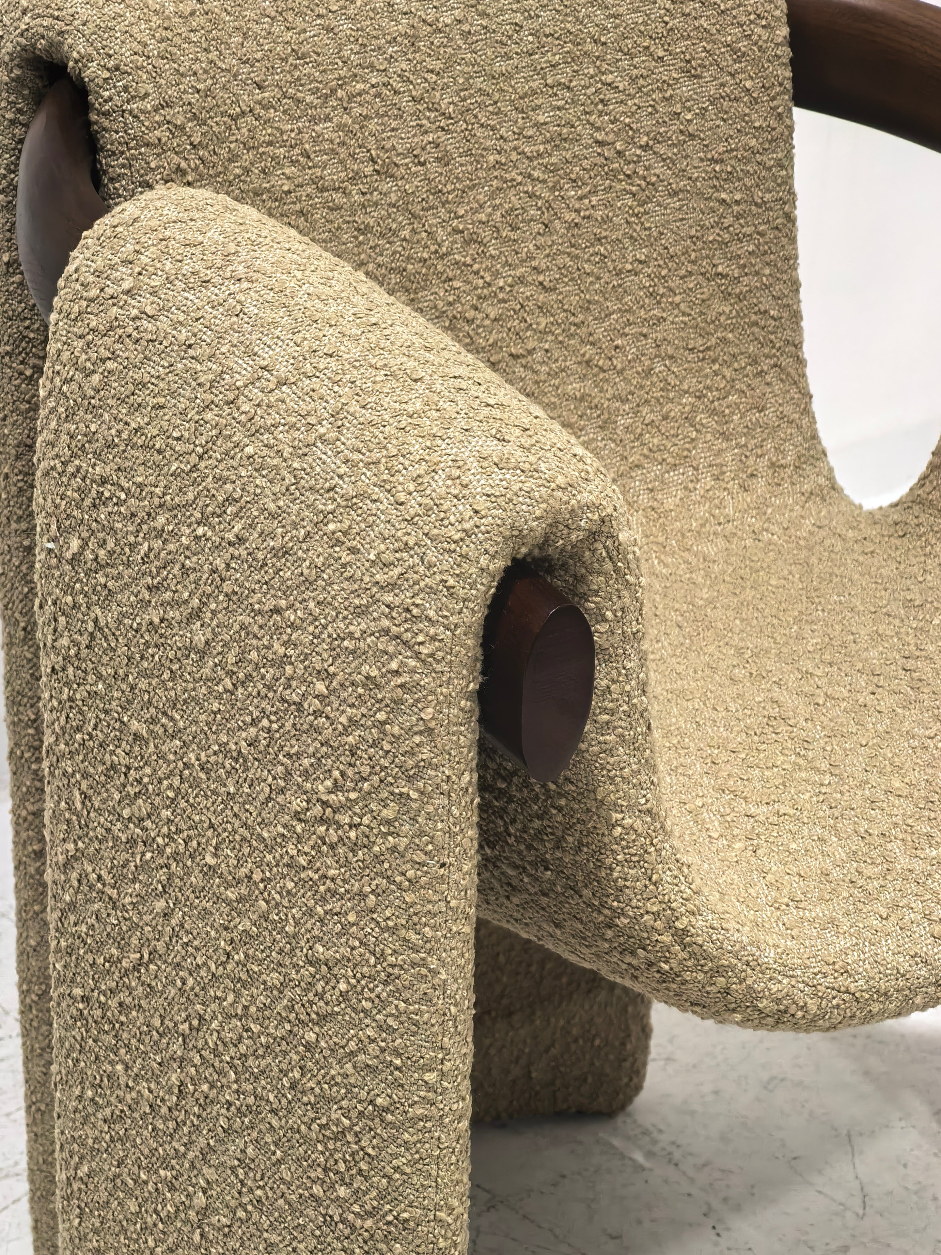 Sari Dining Chair | Vintara Design – Sculptural Bouclé Armchair