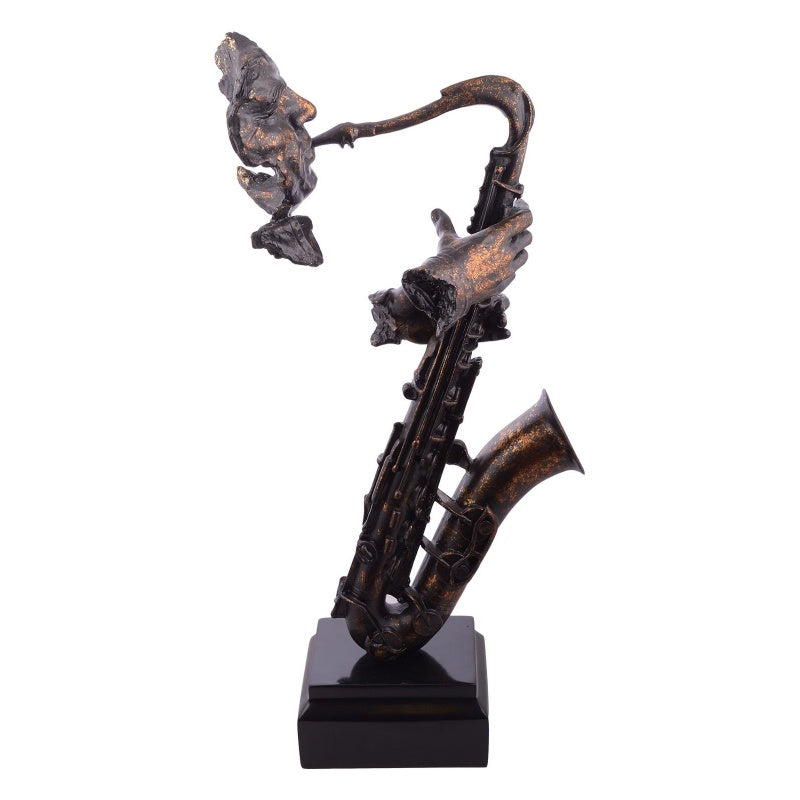 Wooden Saxophone Sculpture