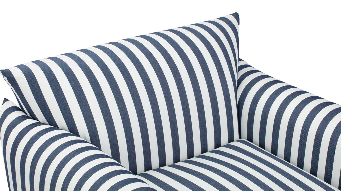 Hoxton Indoor/Outdoor Navy Stripe Lounge Chair