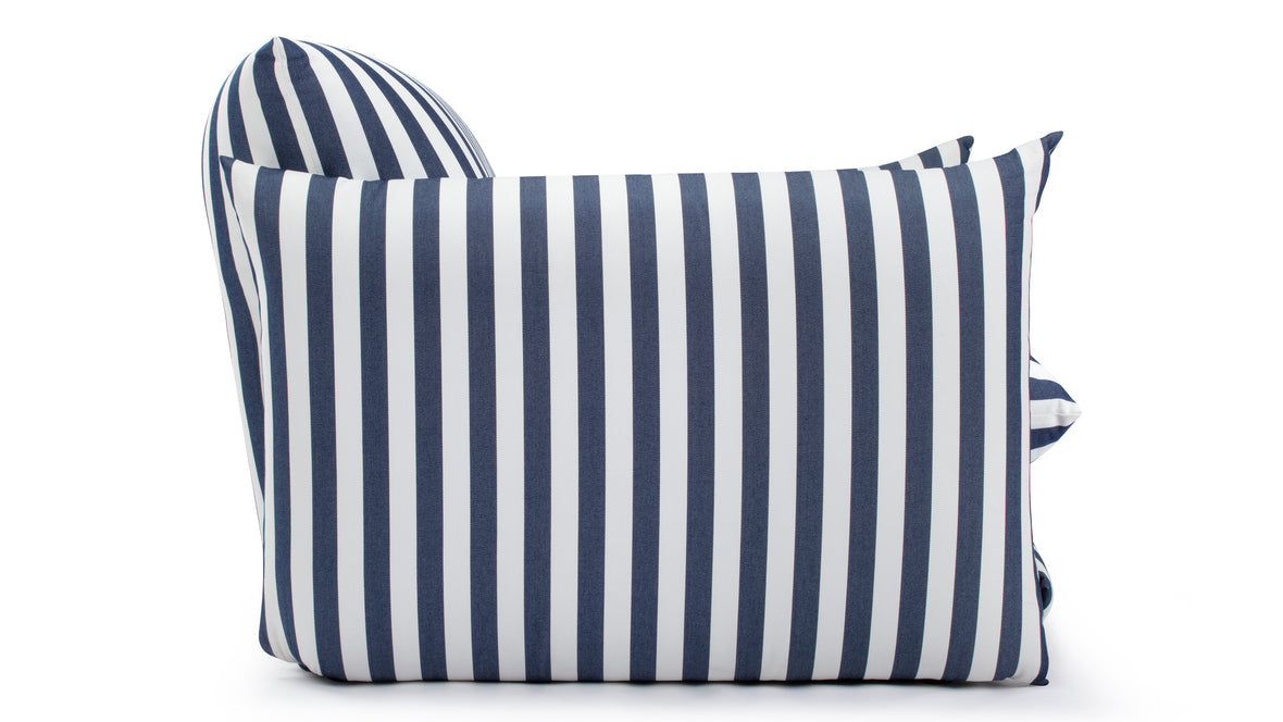 Hoxton Indoor/Outdoor Navy Stripe Lounge Chair
