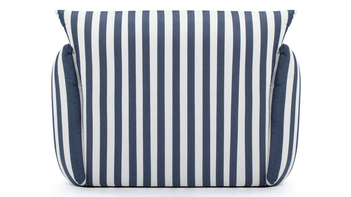 Hoxton Indoor/Outdoor Navy Stripe Lounge Chair