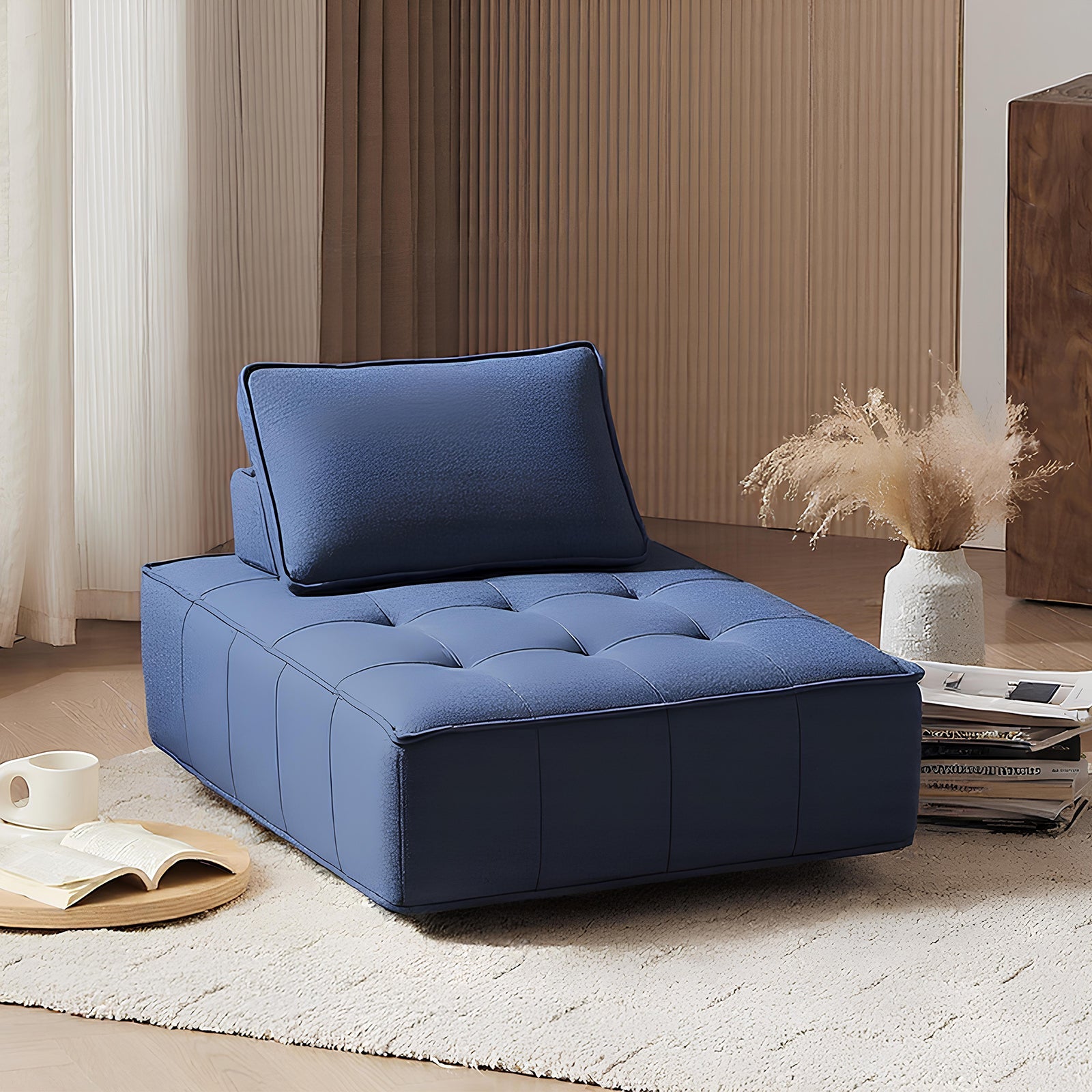 Compressed Multi-Color Modular Single Seats | Vintara Design – Big & Small Tufted Sofa Modules