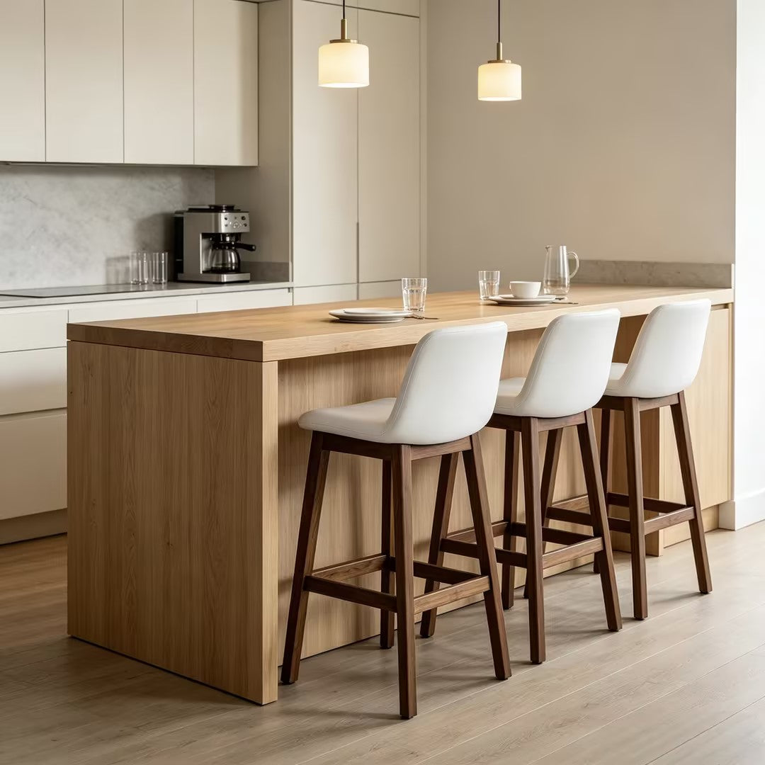 Aubrey Leather Counter Stool