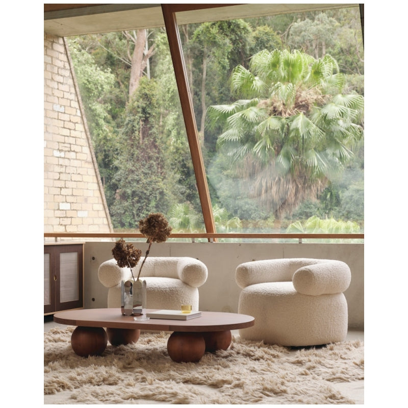 Yoko Coffee Table - Japanese Minimalist Sculptural Wood