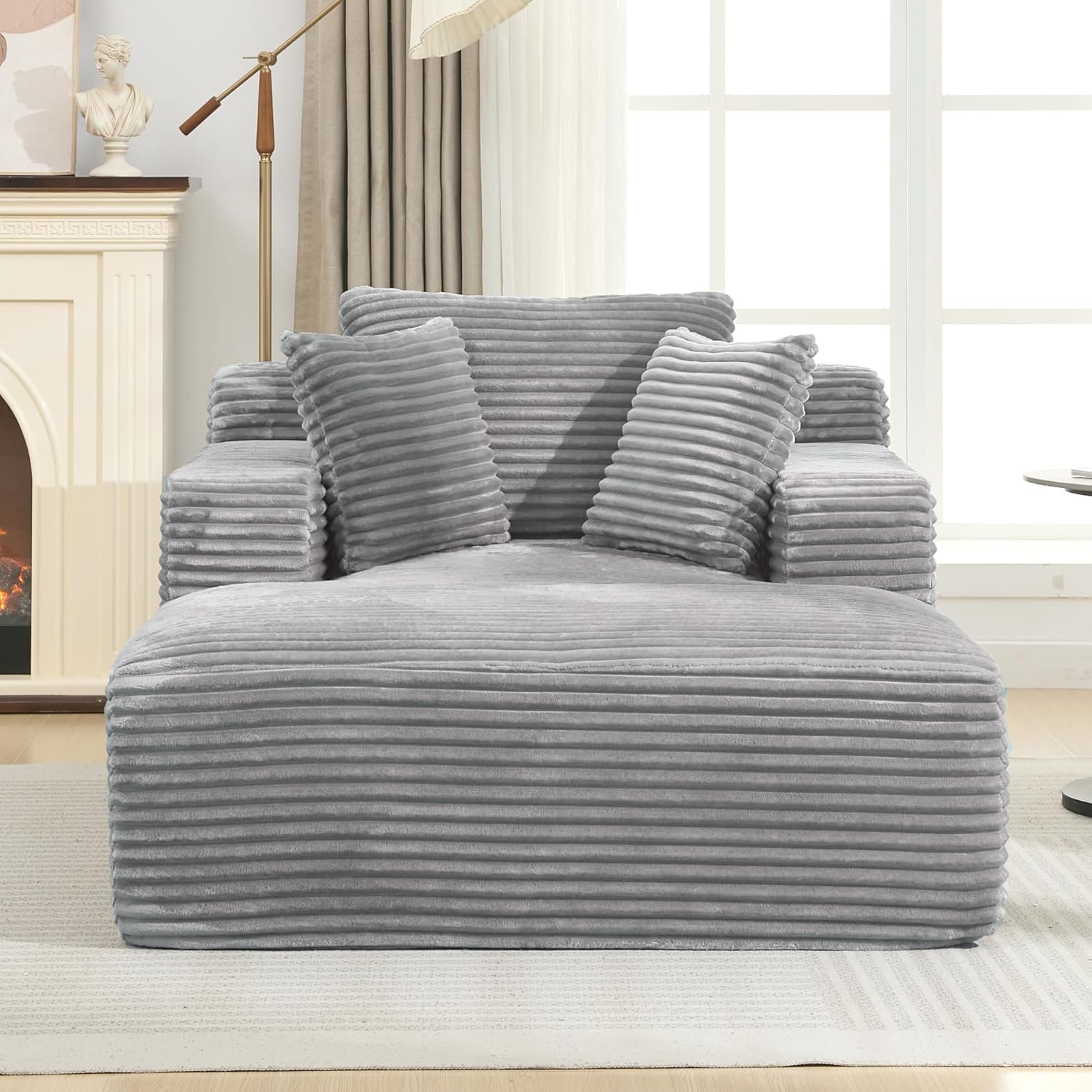Oversized Corduroy Lounge Sofa | Cloud-Like Modular Seating