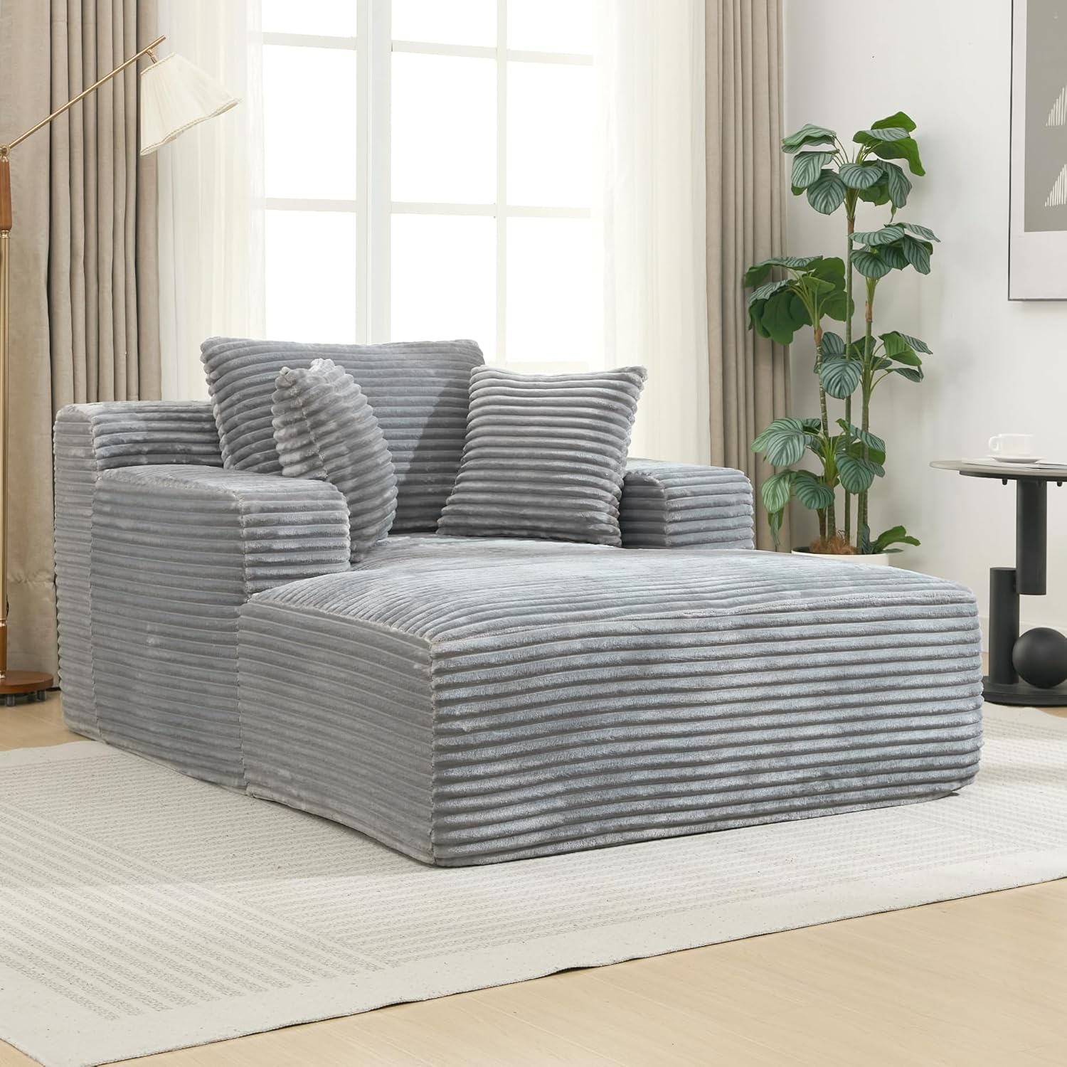 Oversized Corduroy Lounge Sofa | Cloud-Like Modular Seating