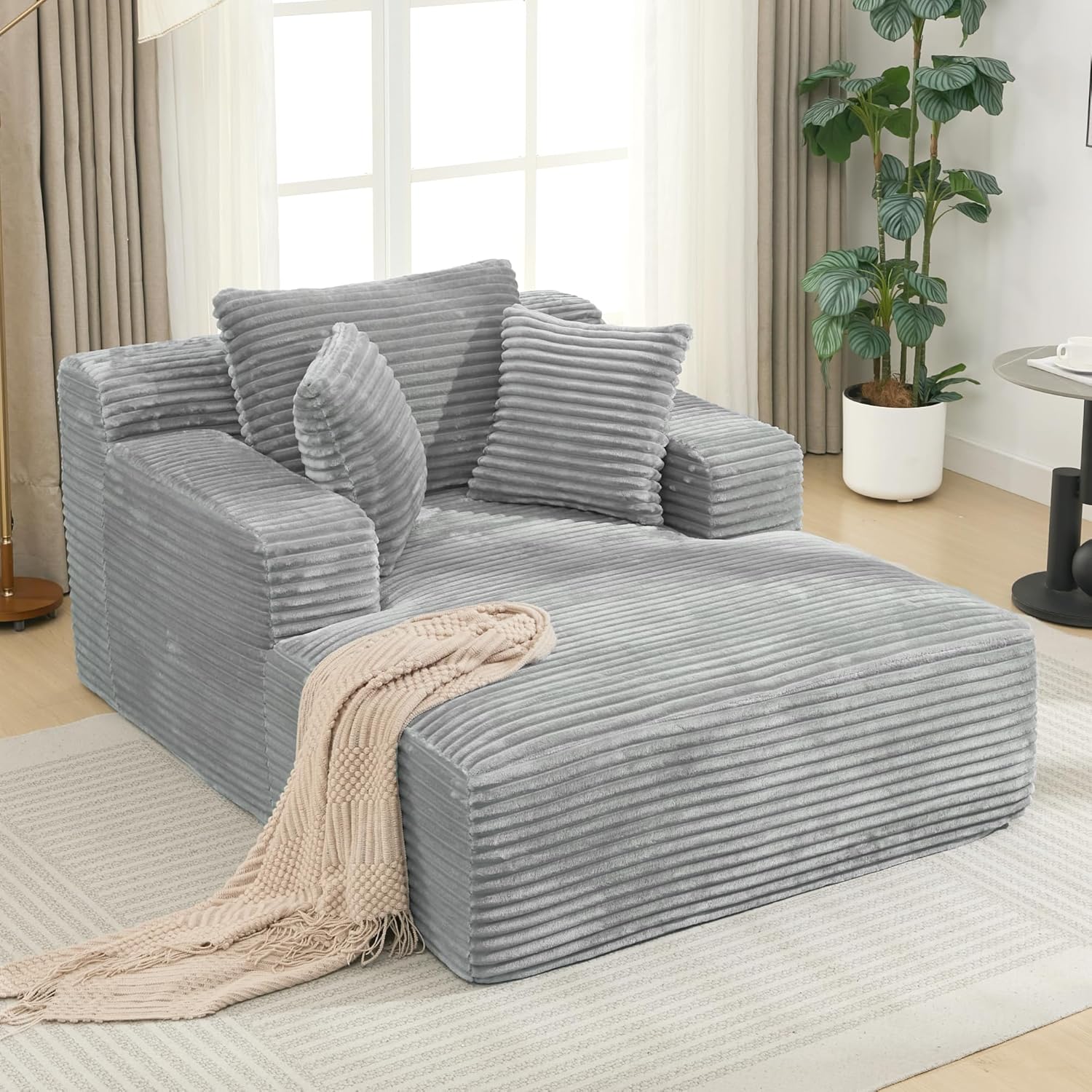 Oversized Corduroy Lounge Sofa | Cloud-Like Modular Seating