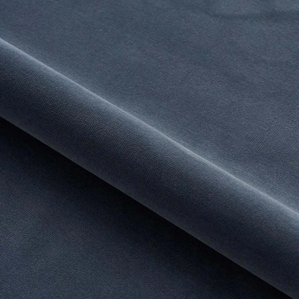 soft cotton velvet fabric in color navy blue