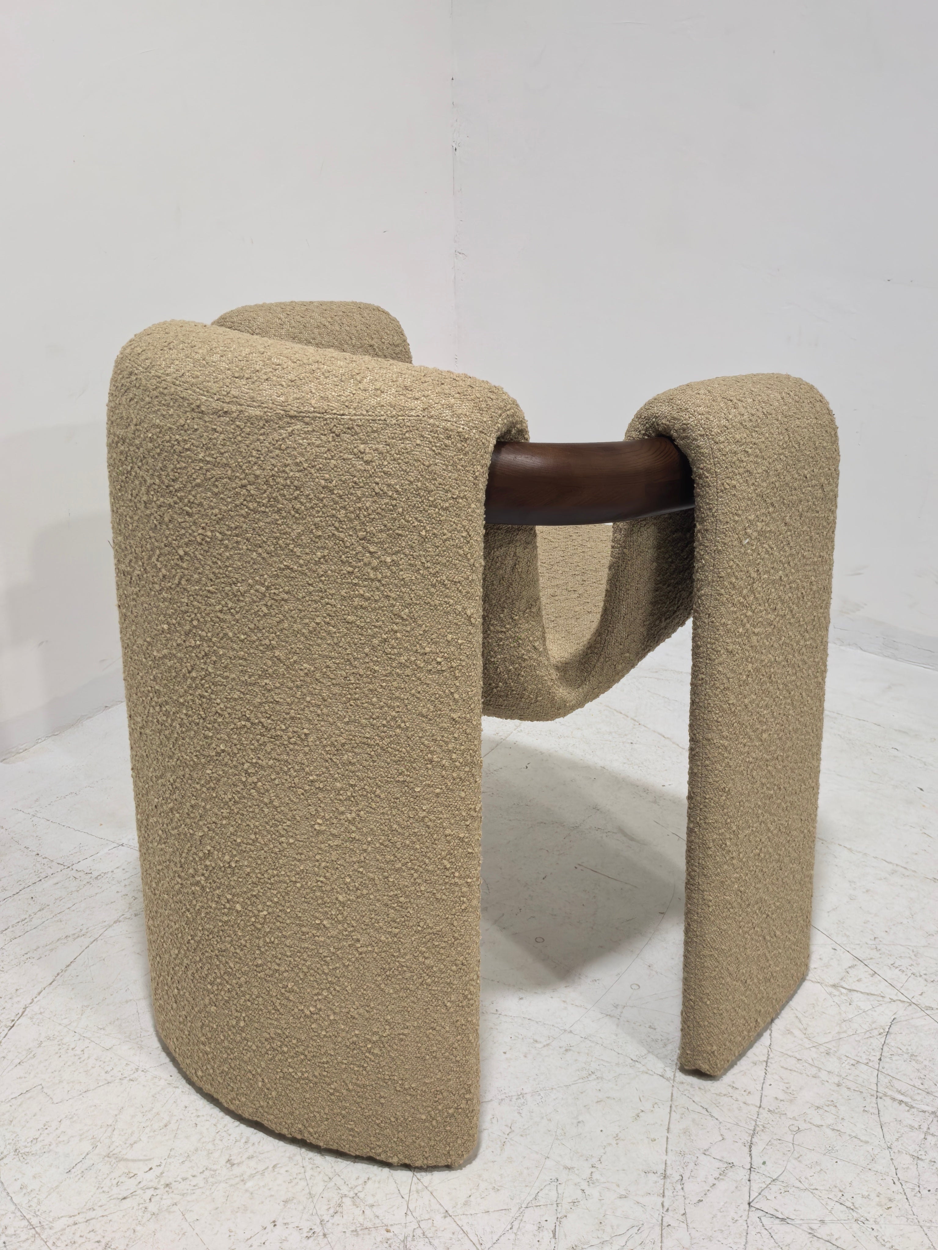 Sari Dining Chair | Vintara Design – Sculptural Bouclé Armchair