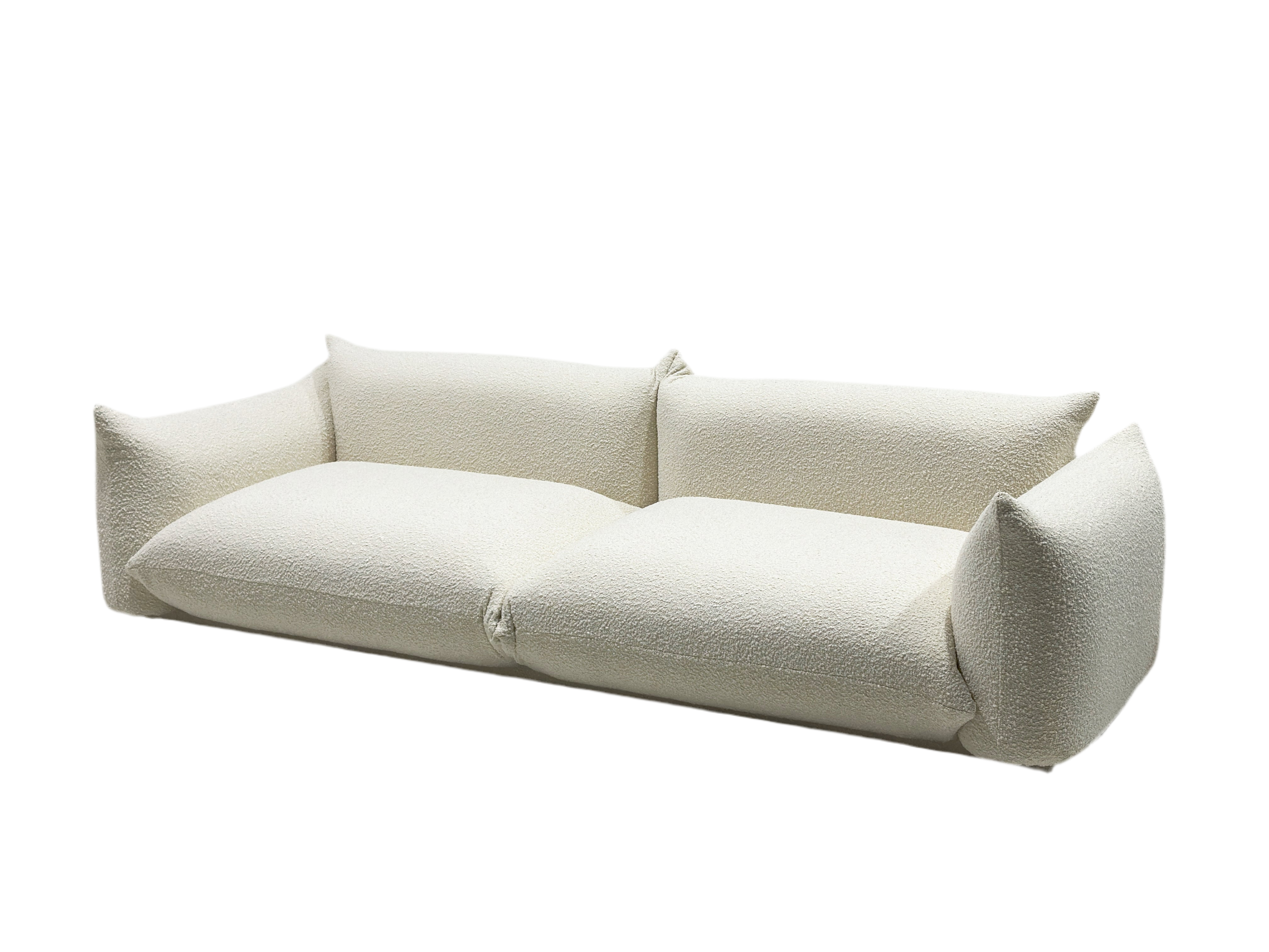 Ivory boucle Marenco Two Seater Sofa Extra Length