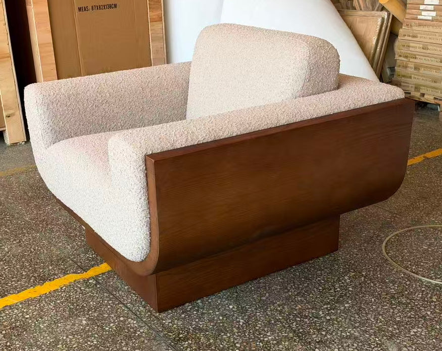 The Acadia Lounge Chair In The Style Of Alder Tweed