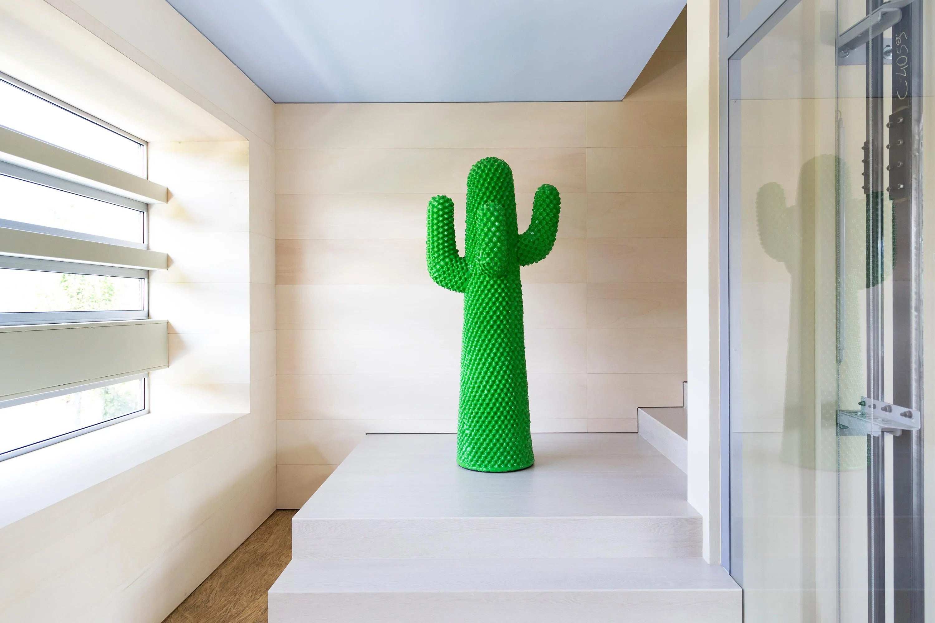 Artistic green cactus hanger by Drocco and Mello, a mid-century modern icon.