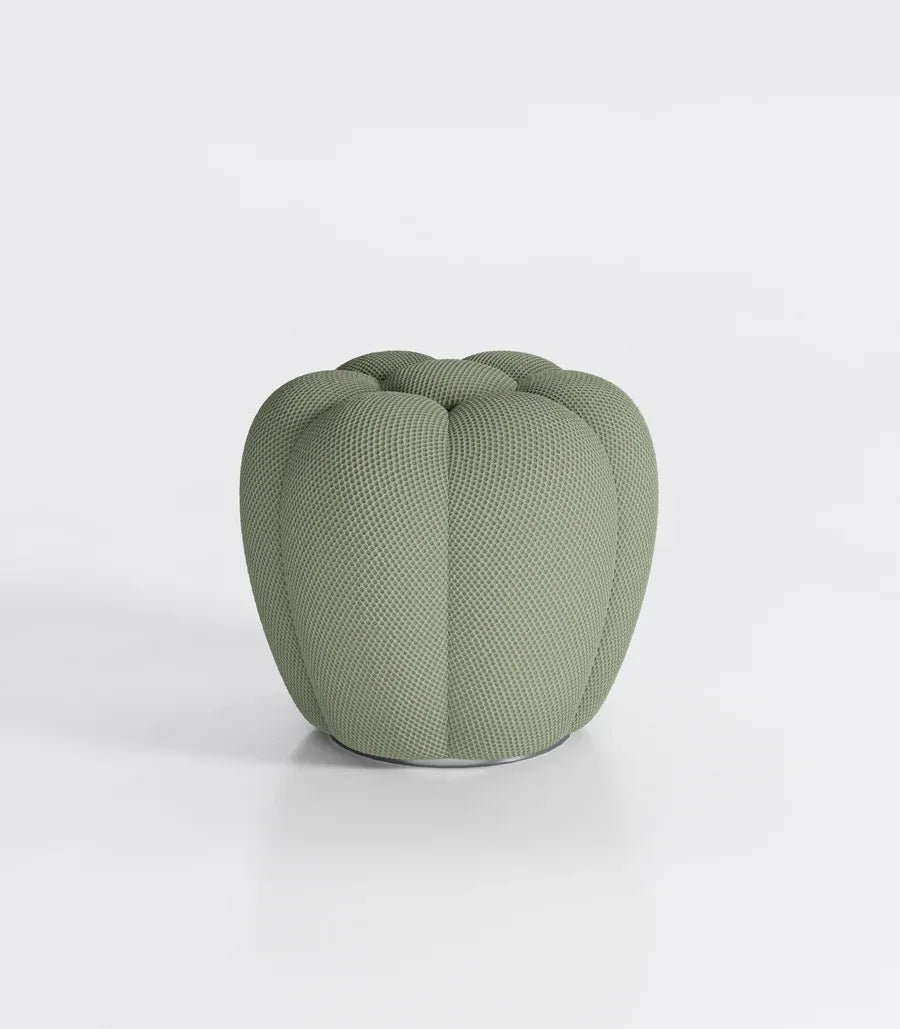 Quilted comfort and sleek design - Apex Ottoman by Sacha Lakic.