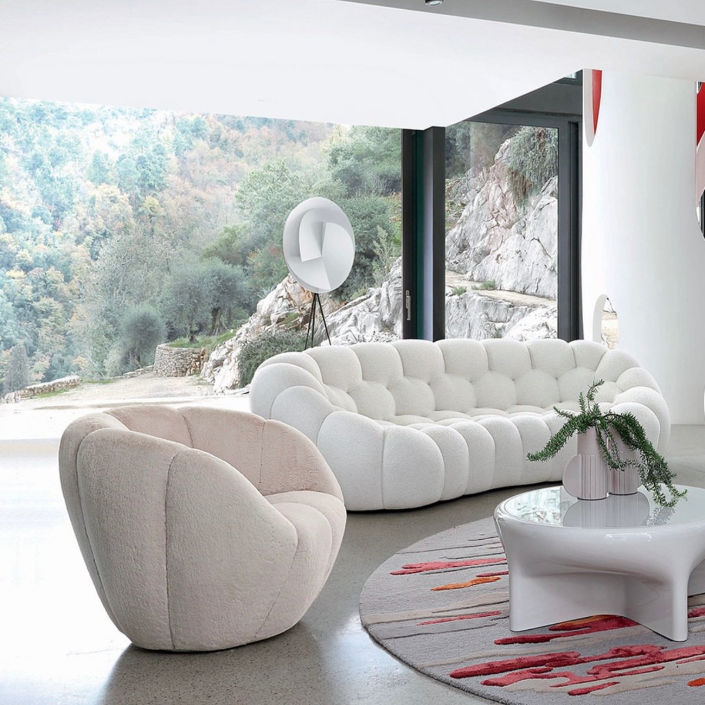 Artistic bubble chair, designed for the modern home with a sophisticated taste.