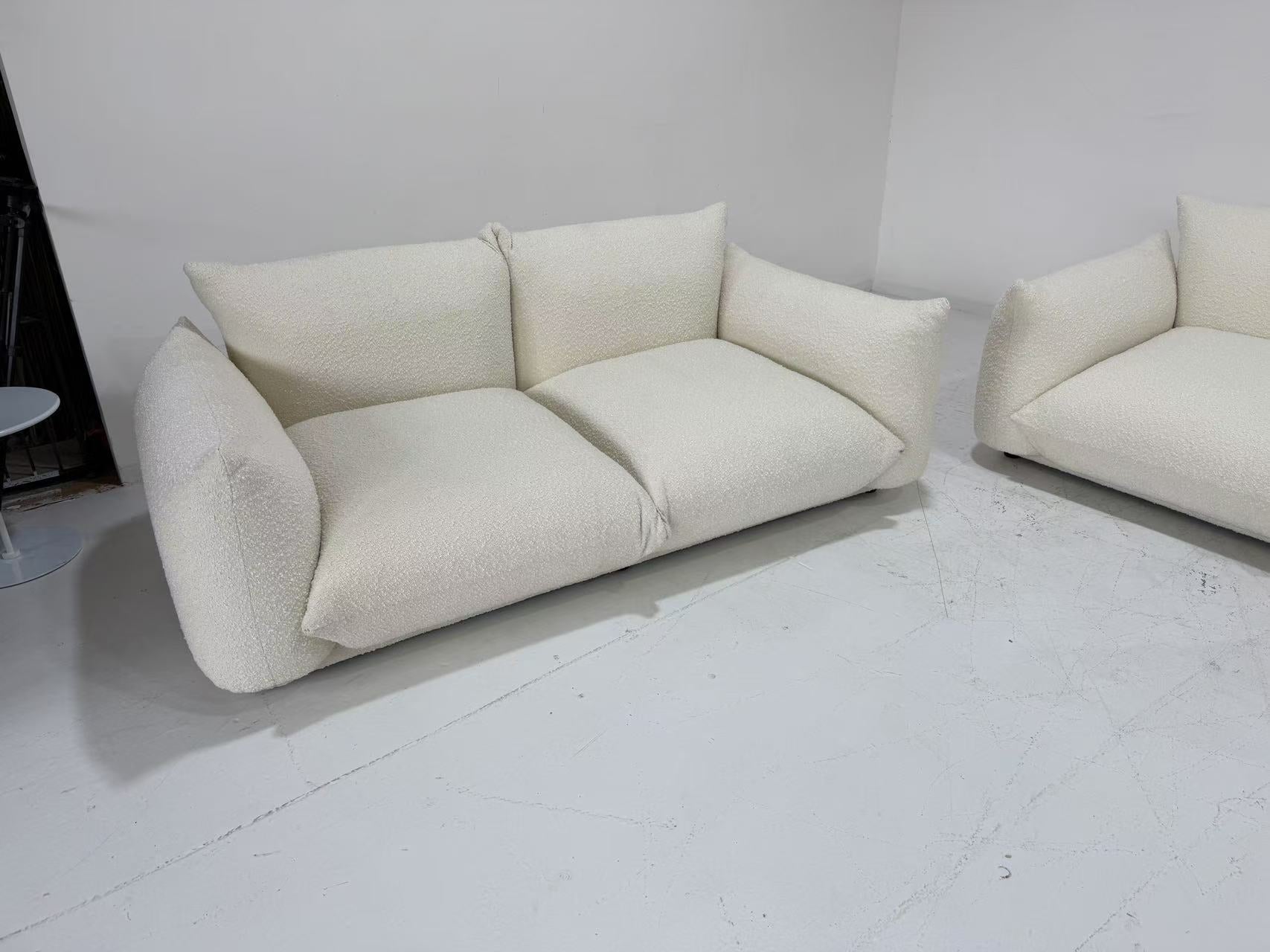 Spice Velvet Marenco Two-Seater Sofa - Modern Contemporary Couch