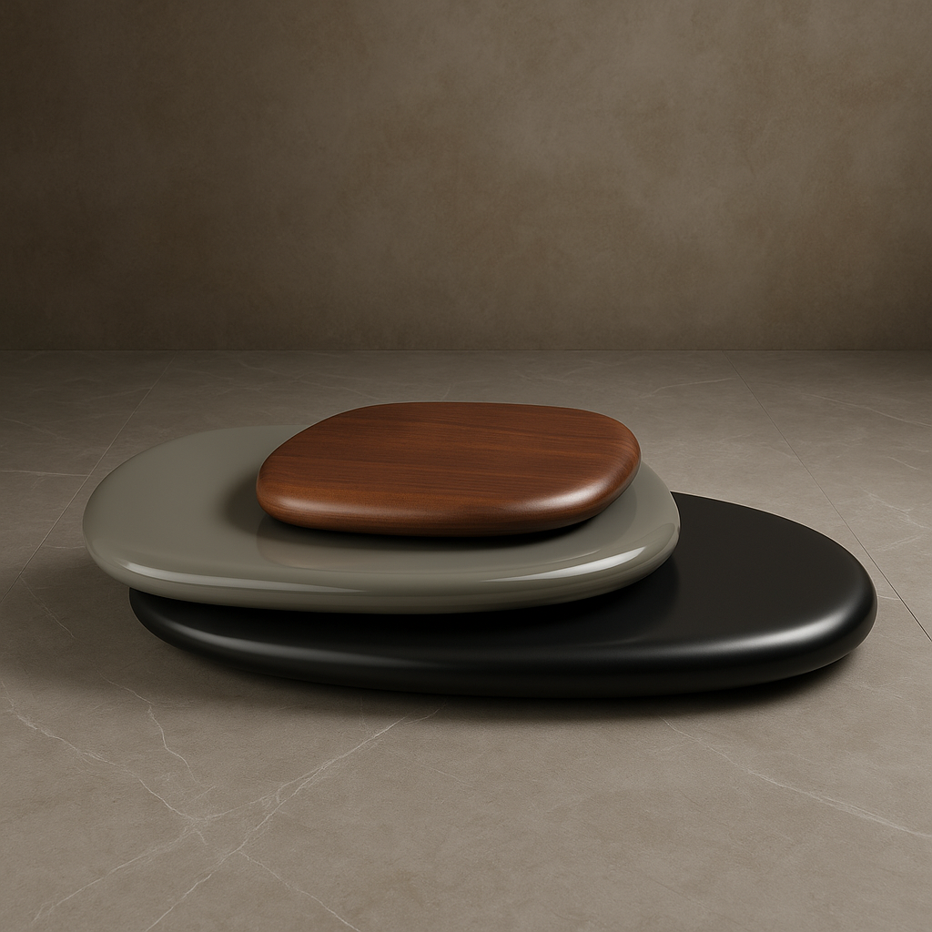 Galet Cocktail Table - Organic Pebble Rotating Lounge