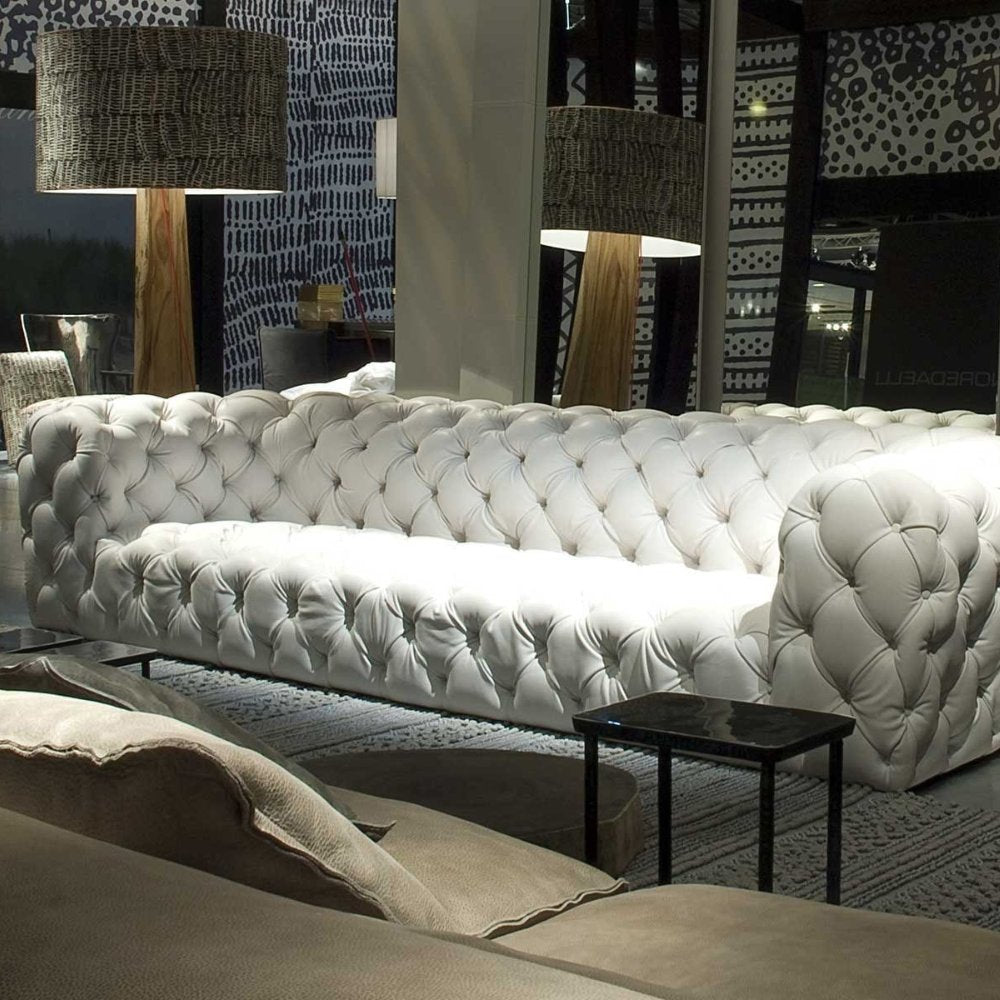 Chic Chester Moon sofa in premium leather, a centerpiece for any contemporary home.